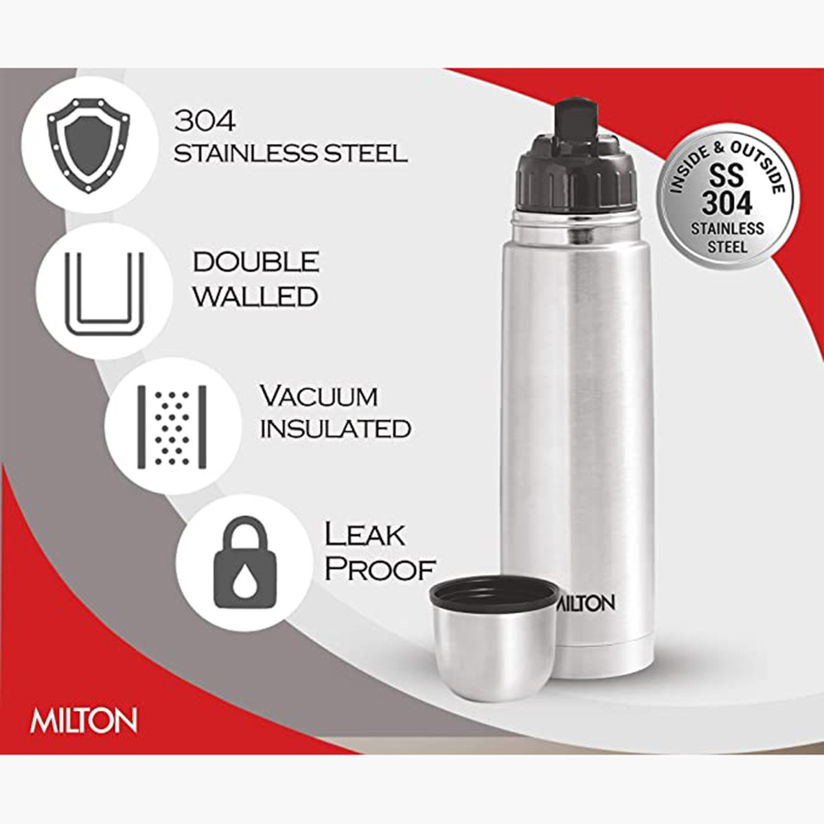 Milton steel best sale flask 1 litre