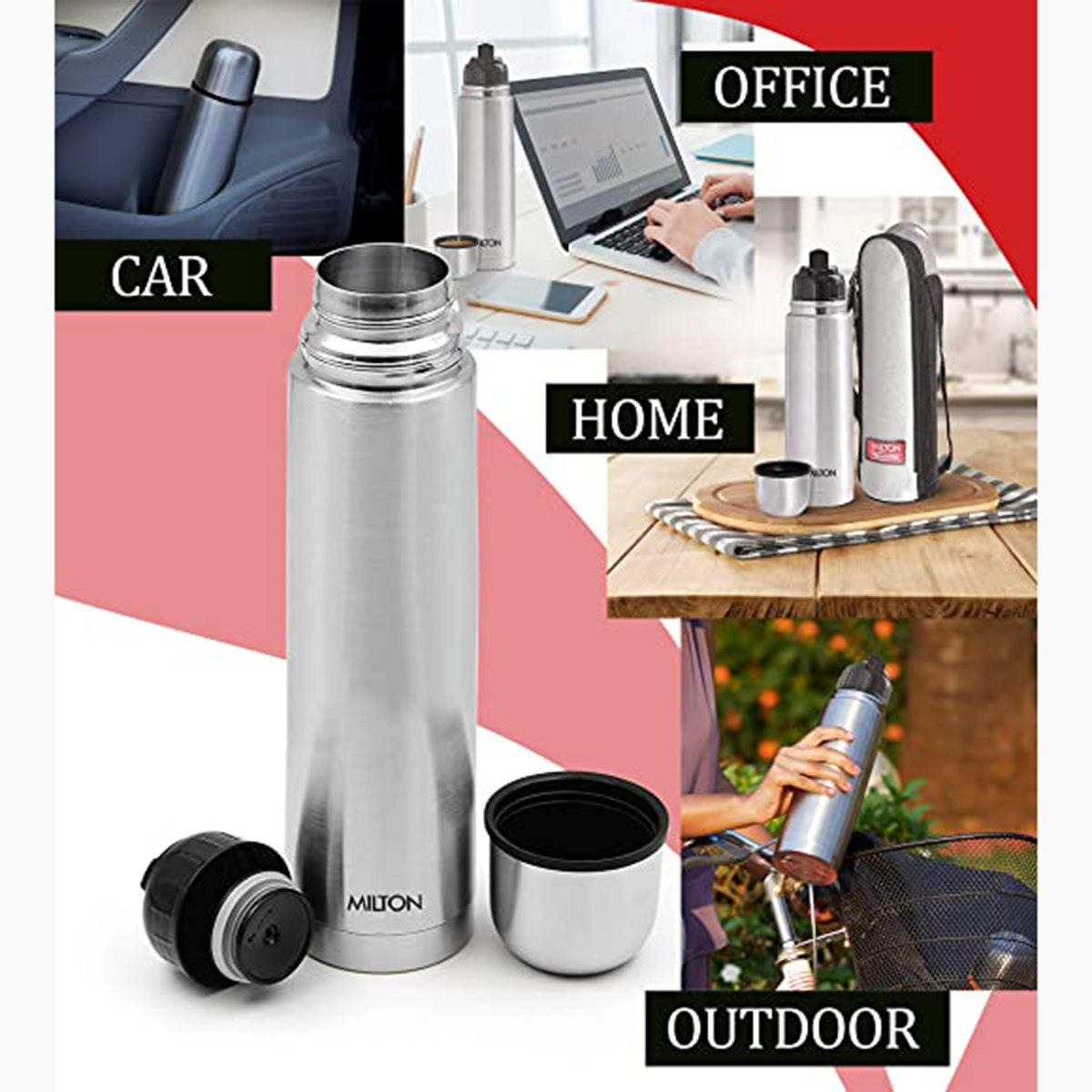 Milton steel thermos store flask