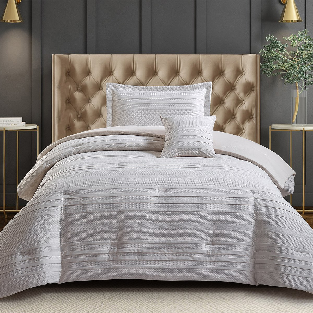 طقم لحاف كينج 4 قطع من فيرتكس جي كيو - 160x220 سم-hbxkidsandyouth-beddingandfurnishings-comfortersets-image-2