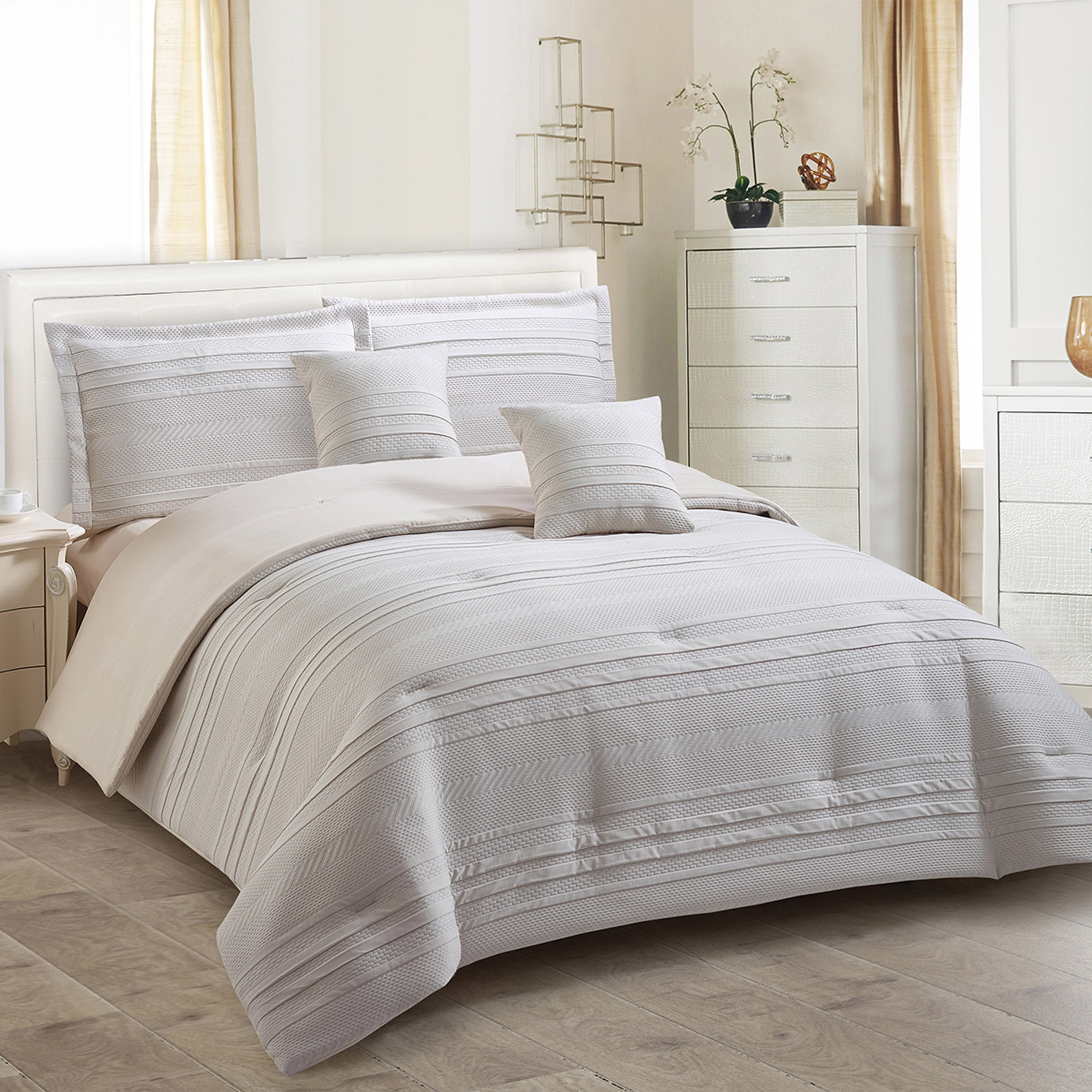 Vertex JQ 6-Piece King BIAB Comforter Set - 220x240 cm-hbxhomeware-bedding-bedinabag-image-1