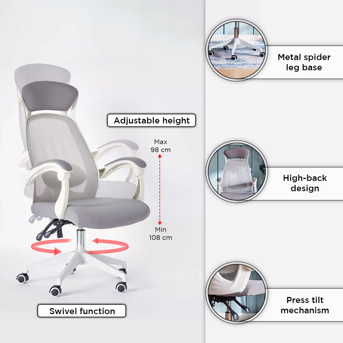 Norwich High Back Office Chair-hbxfurniture-kidsroom-studychairs-image-5