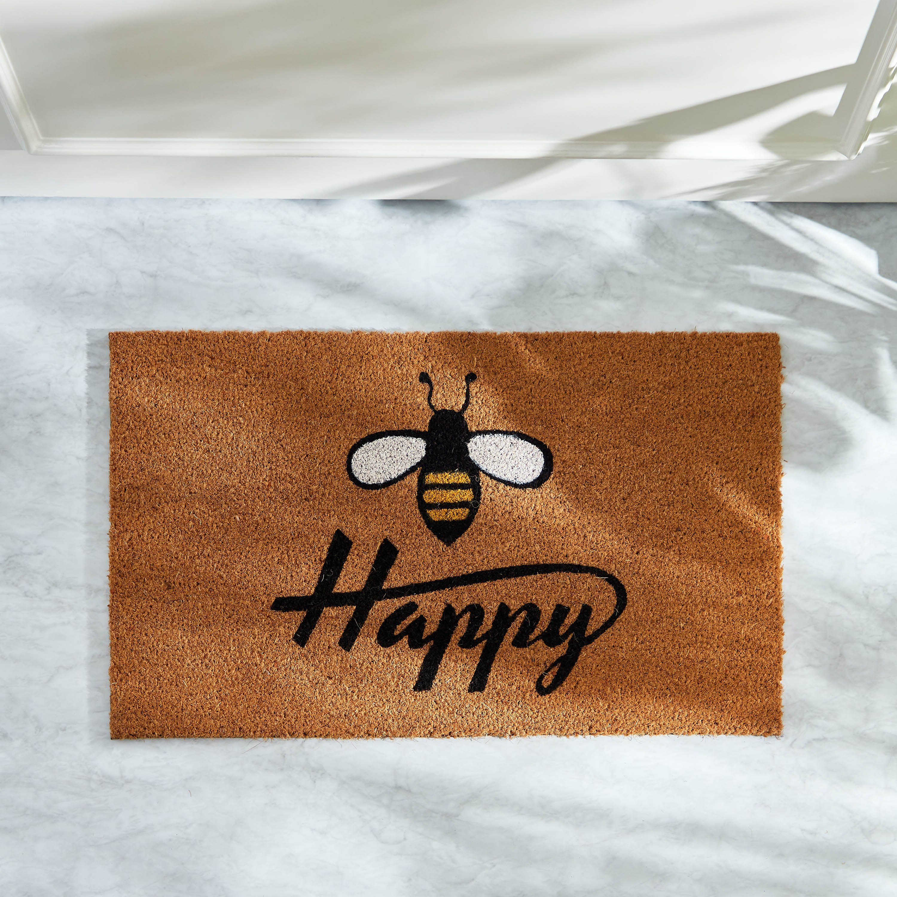 سجادة باب من ألياف جوز الهند بظهر بي في سي وطبعات - 45x75 سم-hbxhomeware-hbxlivingroom-image-2