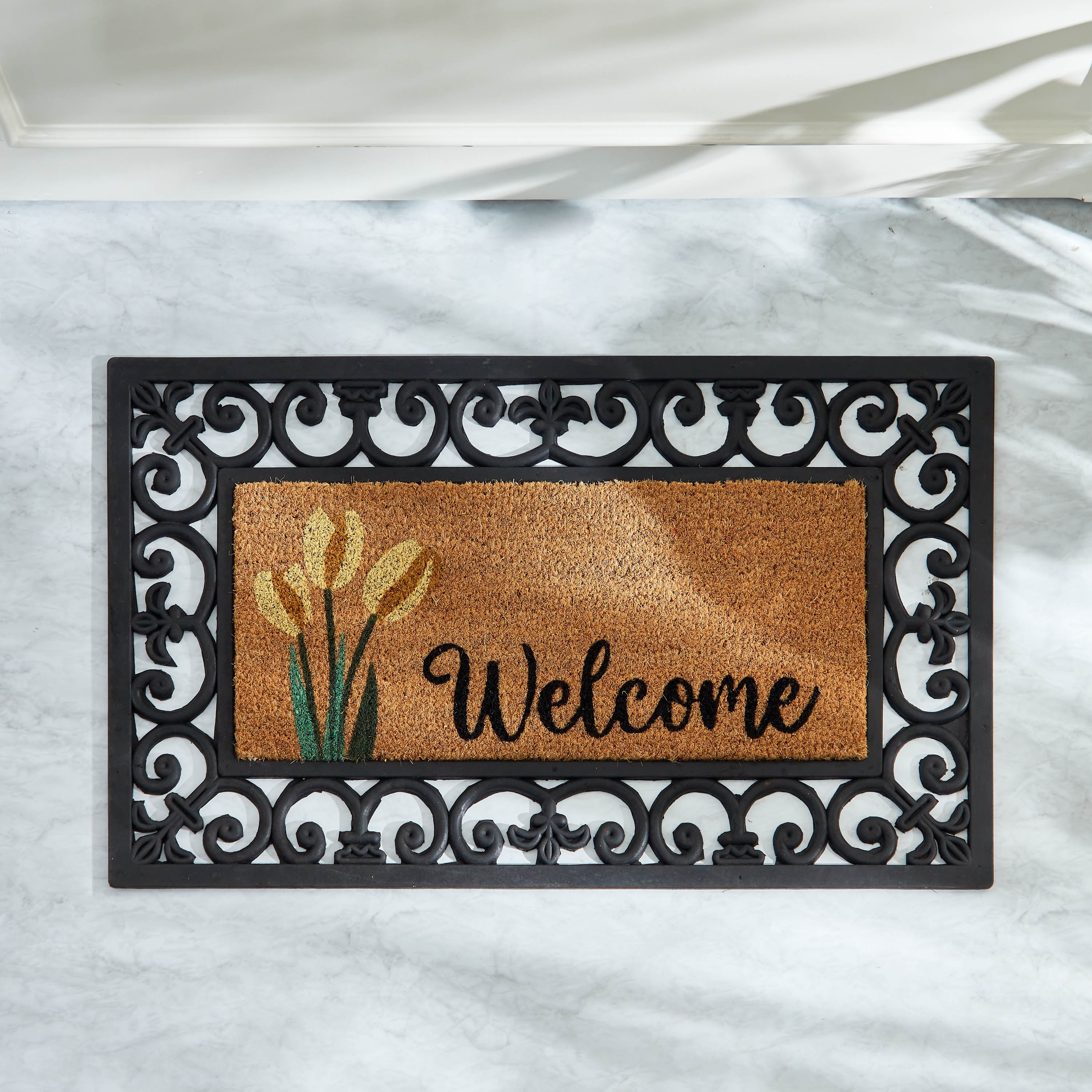 سجادة باب من المطاط وألياف جوز الهند - 45x75 سم-hbxhomeware-hbxlivingroom-image-2