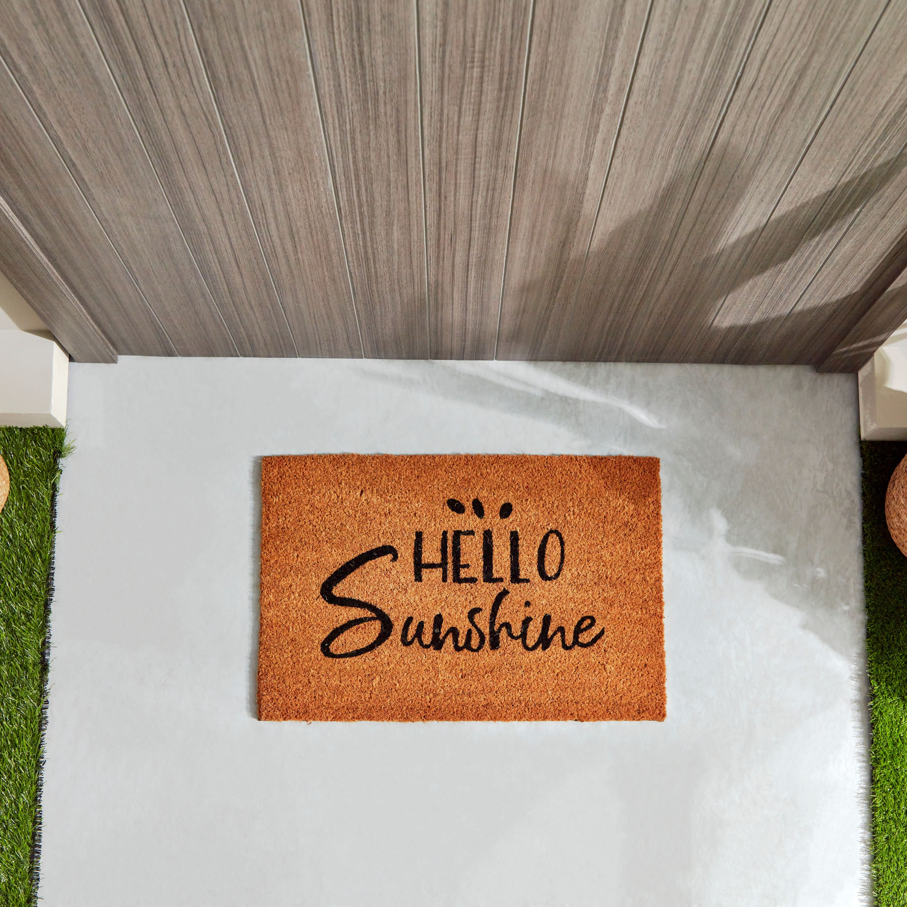 Hello Sunshine Print Coir Doormat with PVC Back - 40x60 cm-hbxhomeware-hbxlivingroom-image-2
