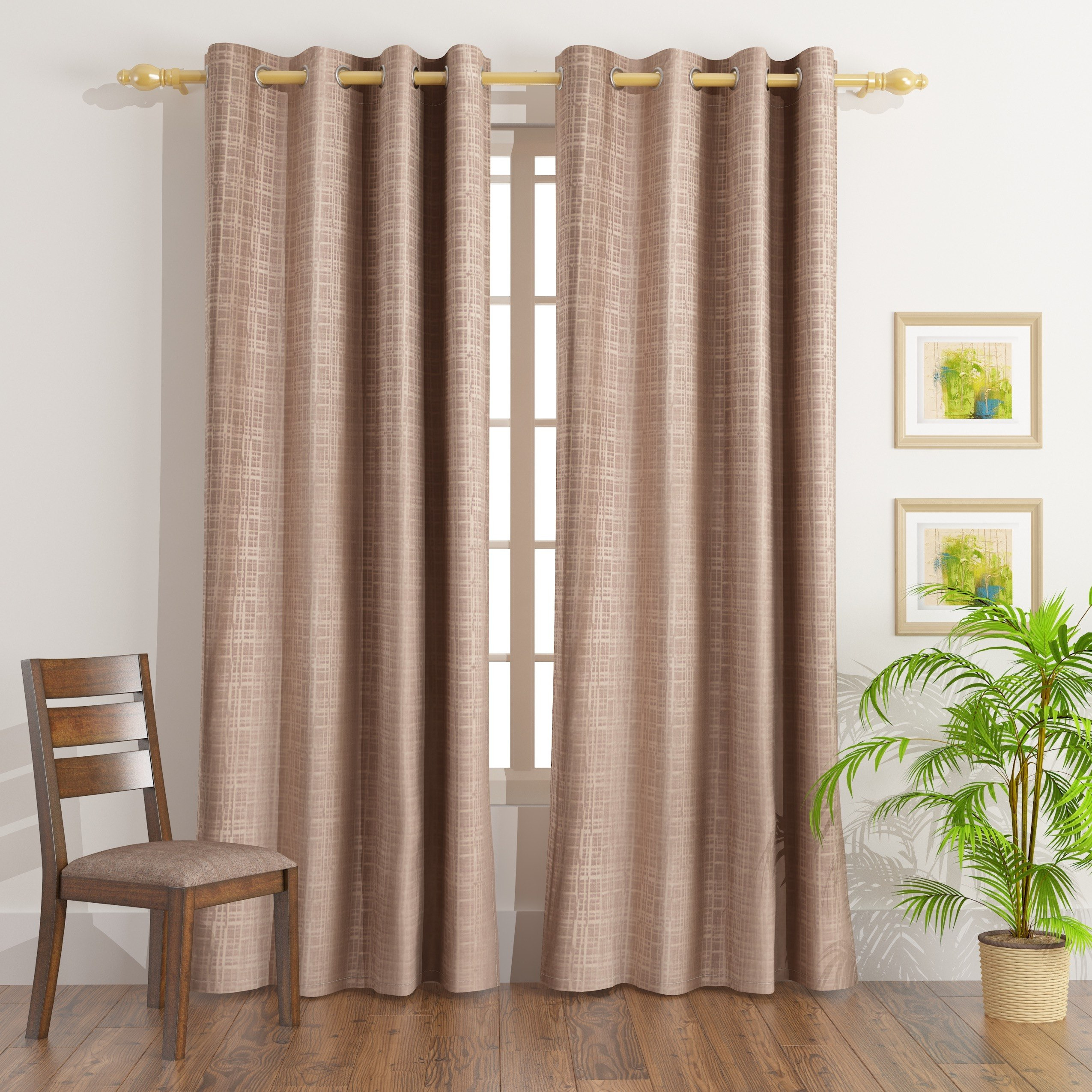 طقم ستائر جاكار معتمة قطعتين من ميتشيجن ريتا - 135x240 سم-hbxhomeware-hbxdecorandfurnishings-image-1