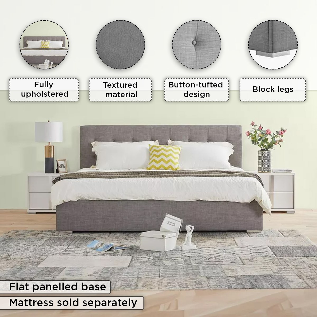 سرير سوبر كينج منجد من أوكلان - 200x200 سم-hbxbedroom-bedsandbedsets-beds-superking-image-4
