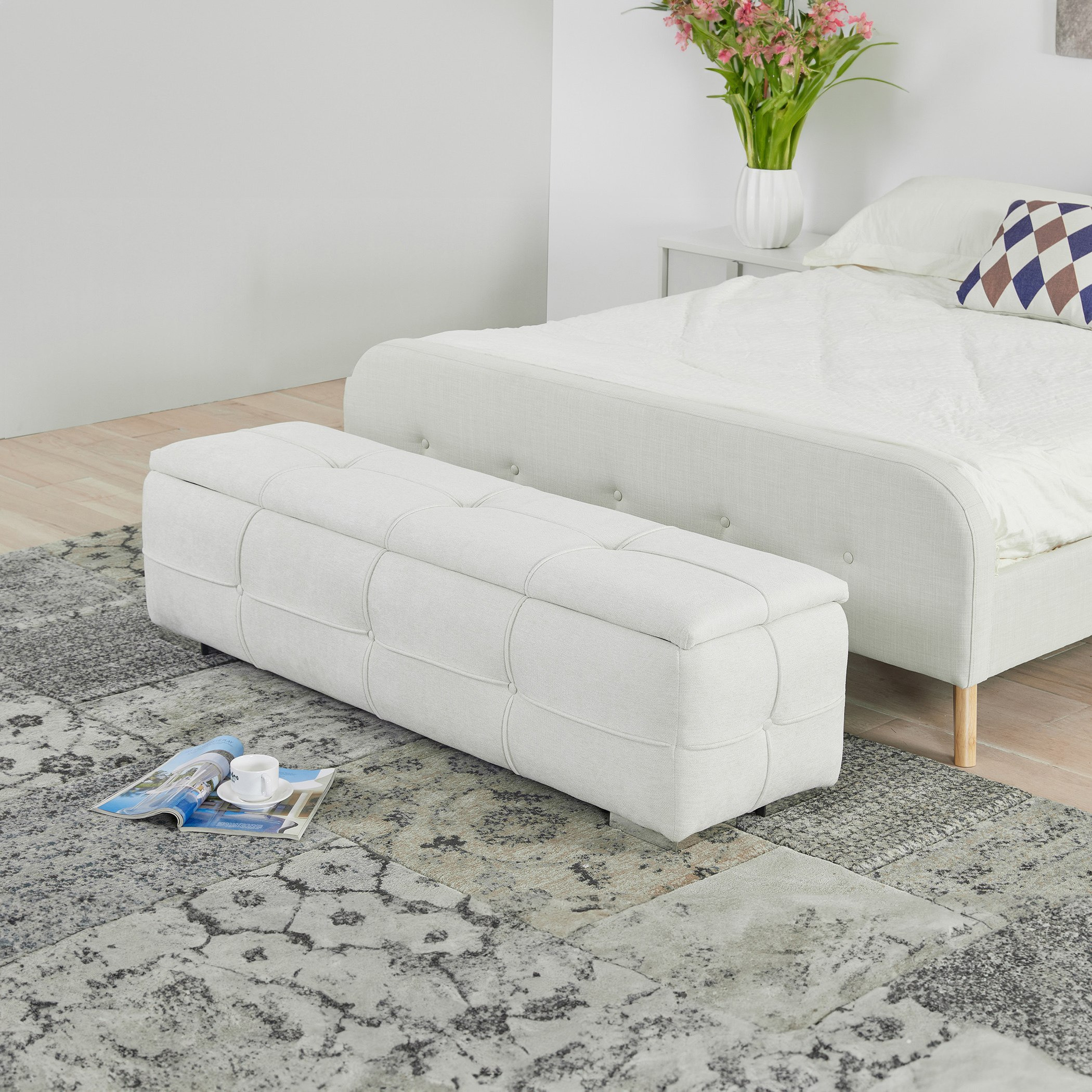 Ashley bed deals bench