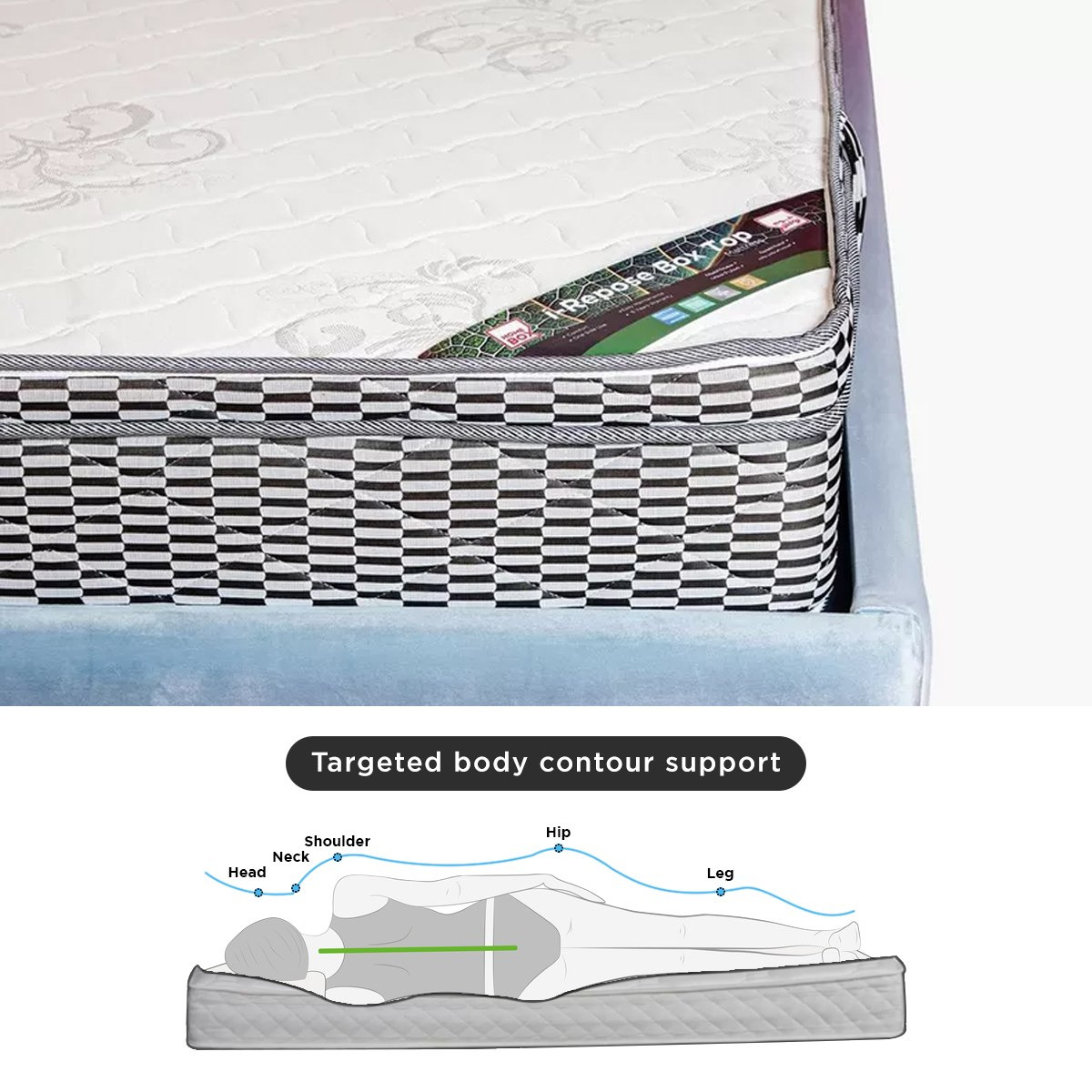 SleepNest iRepose Box Top Medium Firm Bonnell Spring King Mattress - 180x200x24 cm-hbxfurniture-mattresses-king-image-10