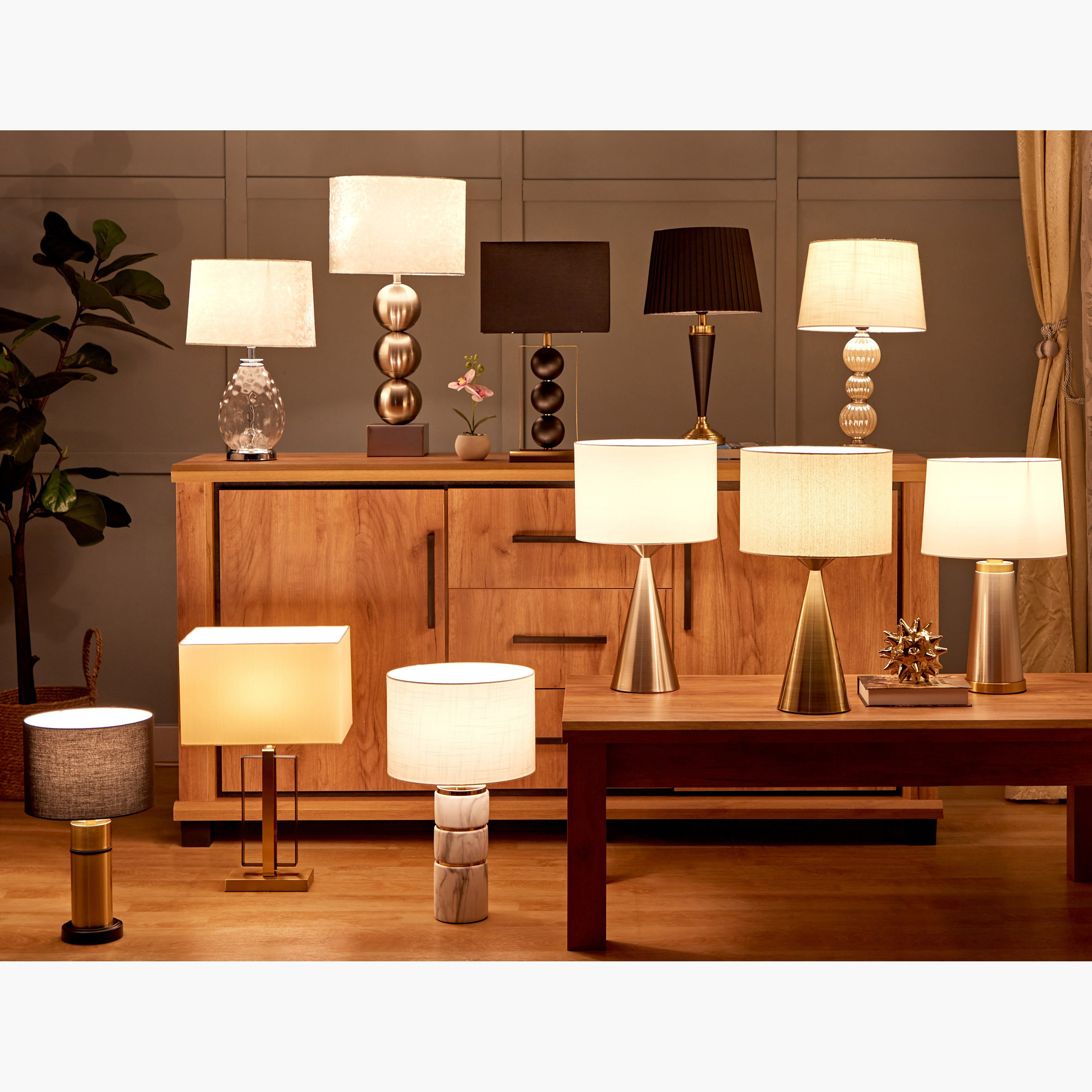 مصباح طاولة معدن بمظلة عصرية من ماريانا - 69 سم-hbxbedroom-lighting-tablelamps-image-6