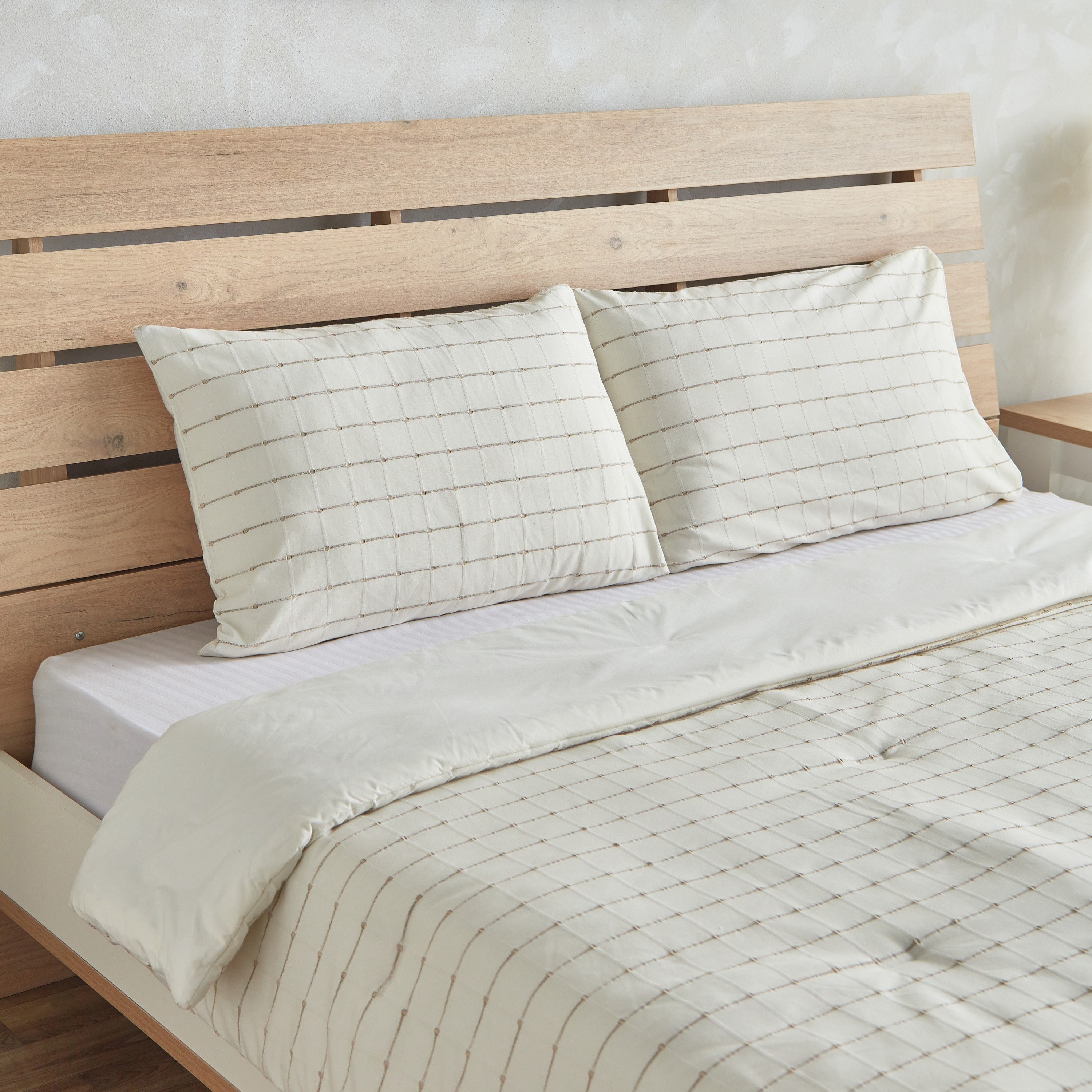 Margo 3-Piece Stripes Woven Cotton Twin Comforter Set - 160x220 cm-hbxkidsandyouth-beddingandfurnishings-comfortersets-image-3