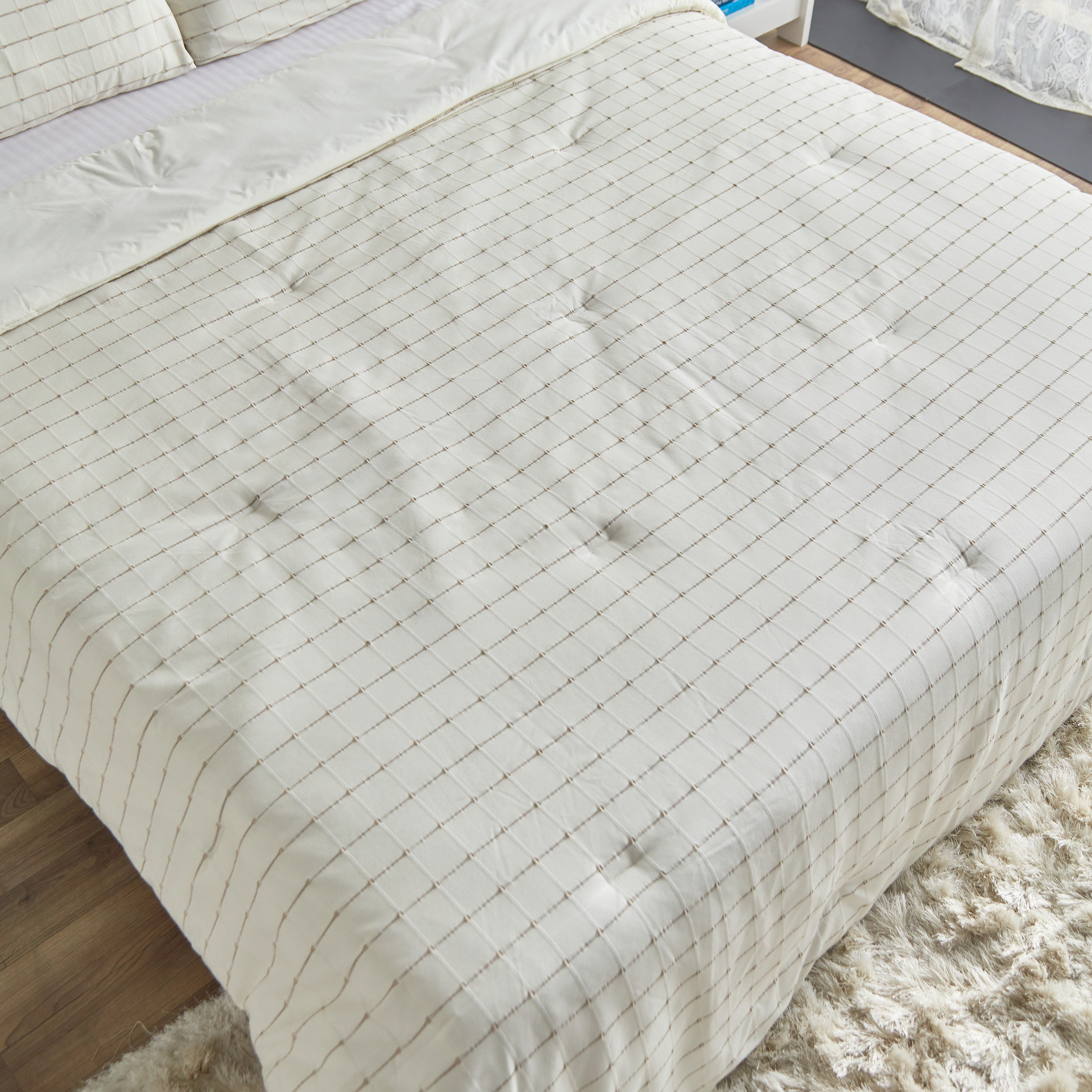 Margo 3-Piece Stripes Woven Cotton Twin Comforter Set - 160x220 cm-hbxkidsandyouth-beddingandfurnishings-comfortersets-image-4