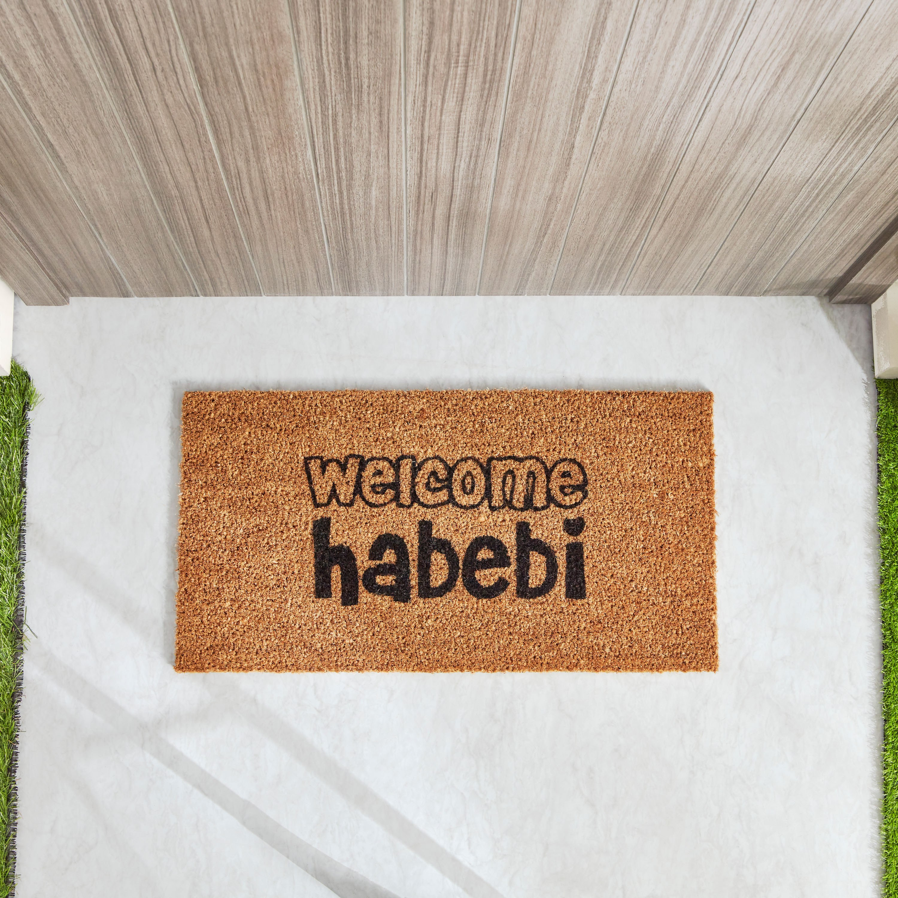 سجادة باب من ألياف جوز الهند بظهر لاتكس وطبعات - 40x75 سم-hbxhomeware-hbxlivingroom-image-2