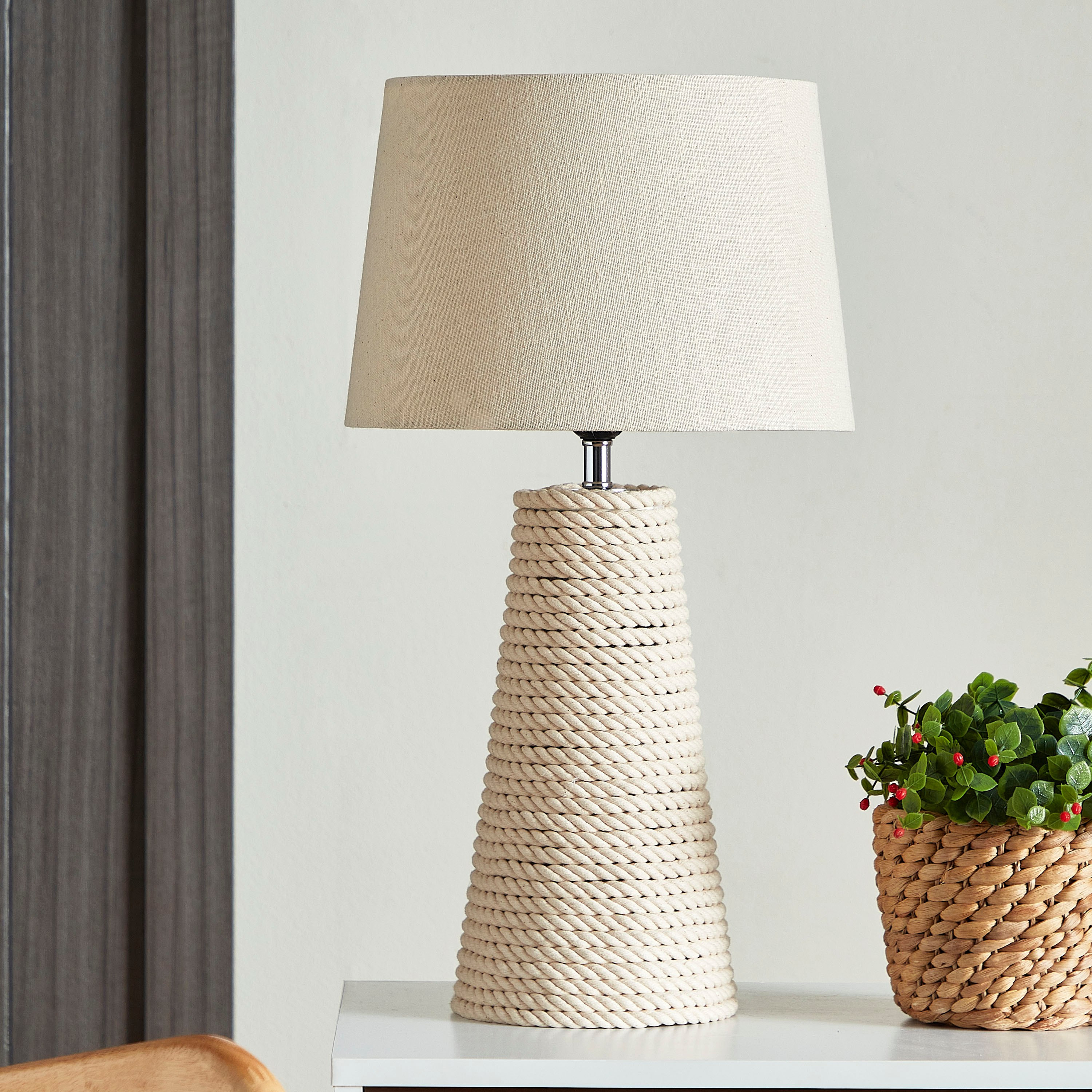 مصباح طاولة حبل مكرمية من ناتشورال - 30x30x54 سم-hbxlivingroom-lighting-tablelamps-image-1