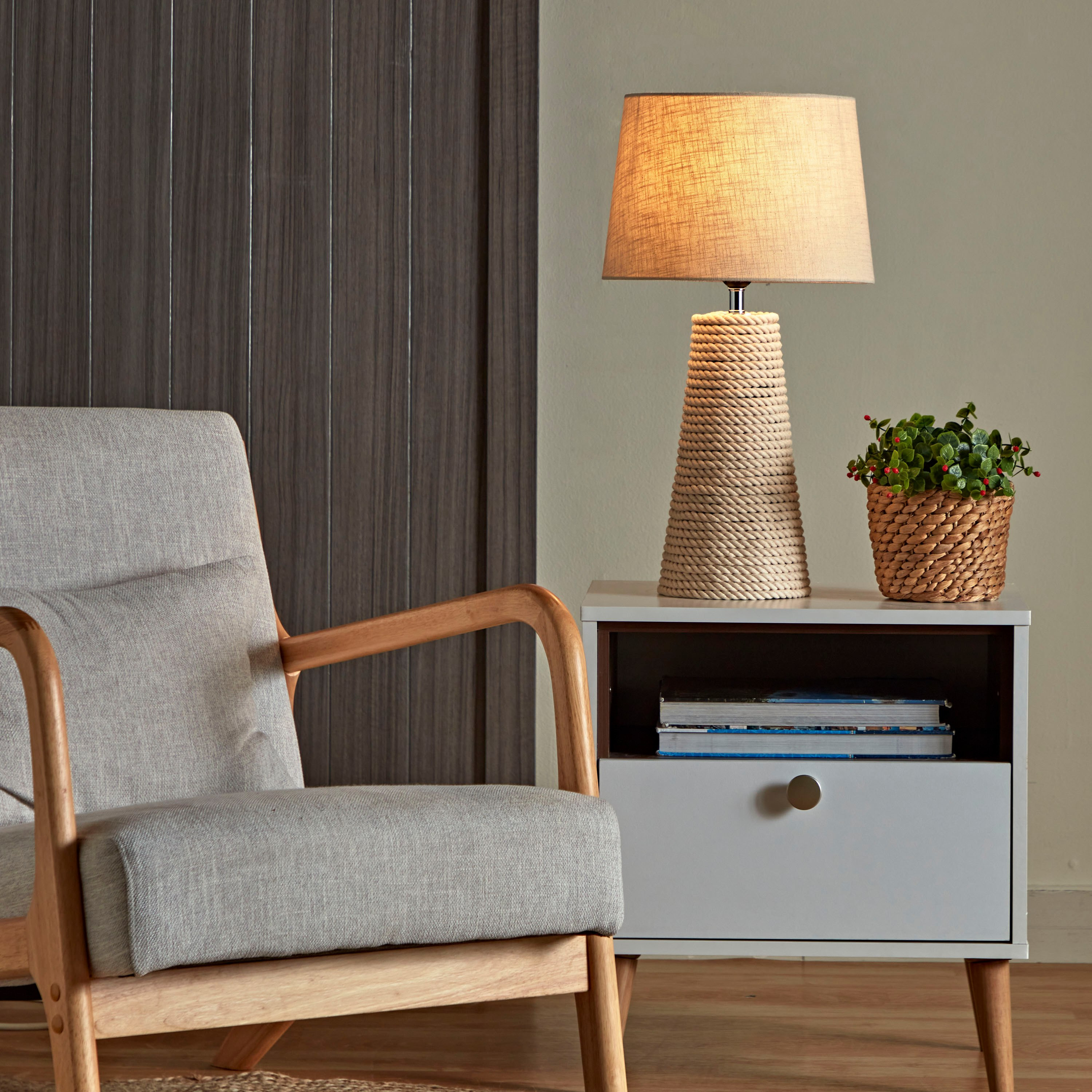مصباح طاولة حبل مكرمية من ناتشورال - 30x30x54 سم-hbxlivingroom-lighting-tablelamps-image-5