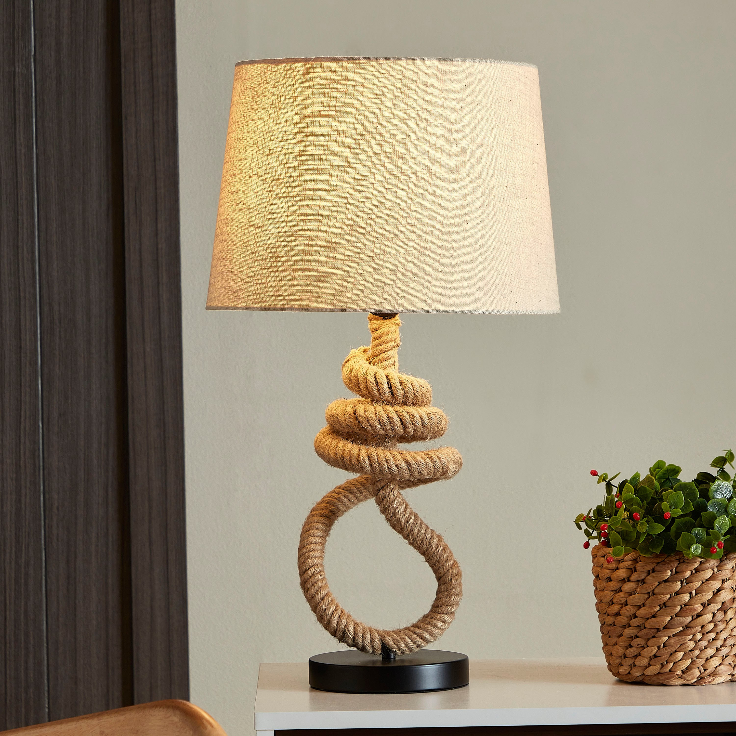 مصباح طاولة حبل من ناتشورال - 33x33x57 سم-hbxlivingroom-lighting-tablelamps-image-2