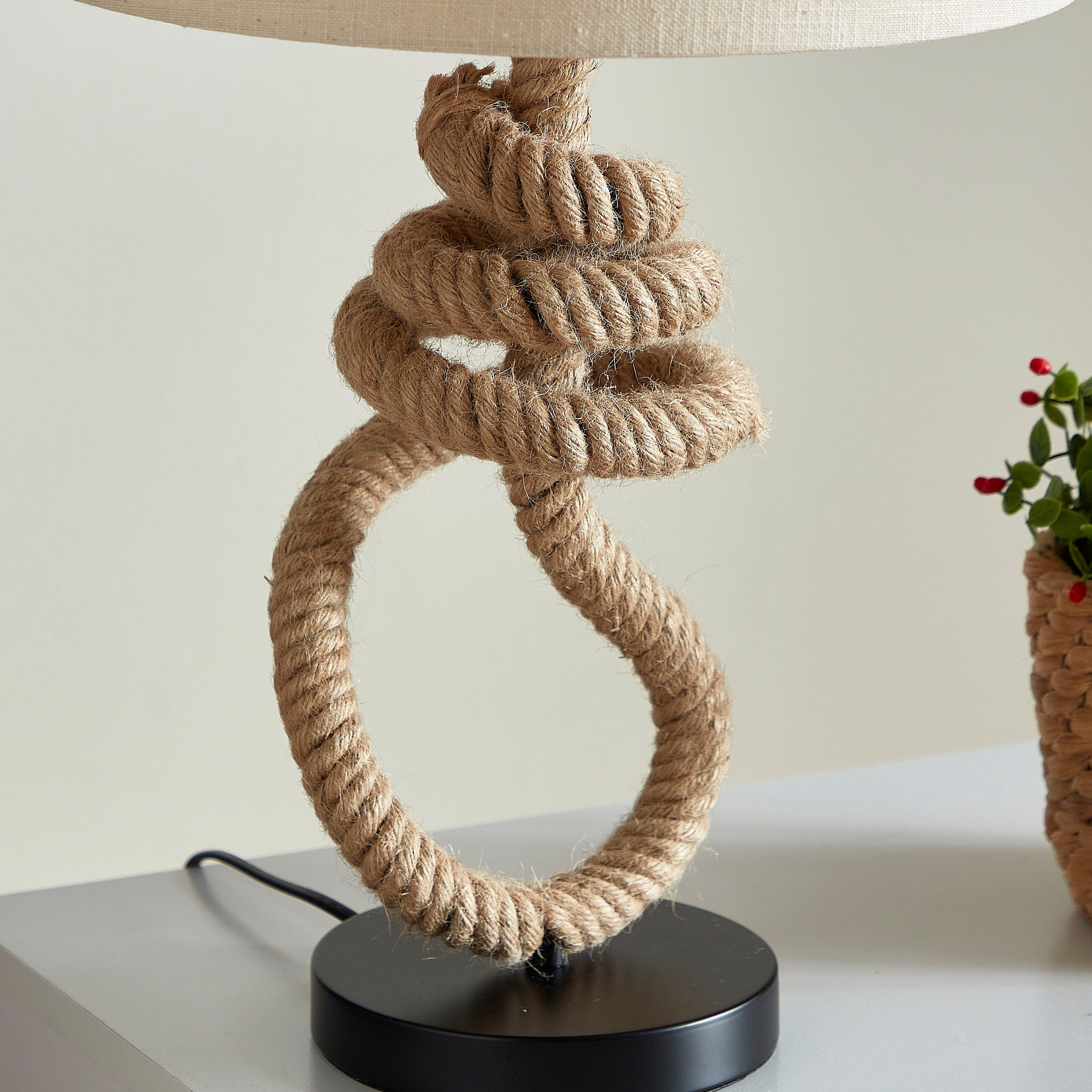 مصباح طاولة حبل من ناتشورال - 33x33x57 سم-hbxlivingroom-lighting-tablelamps-image-3