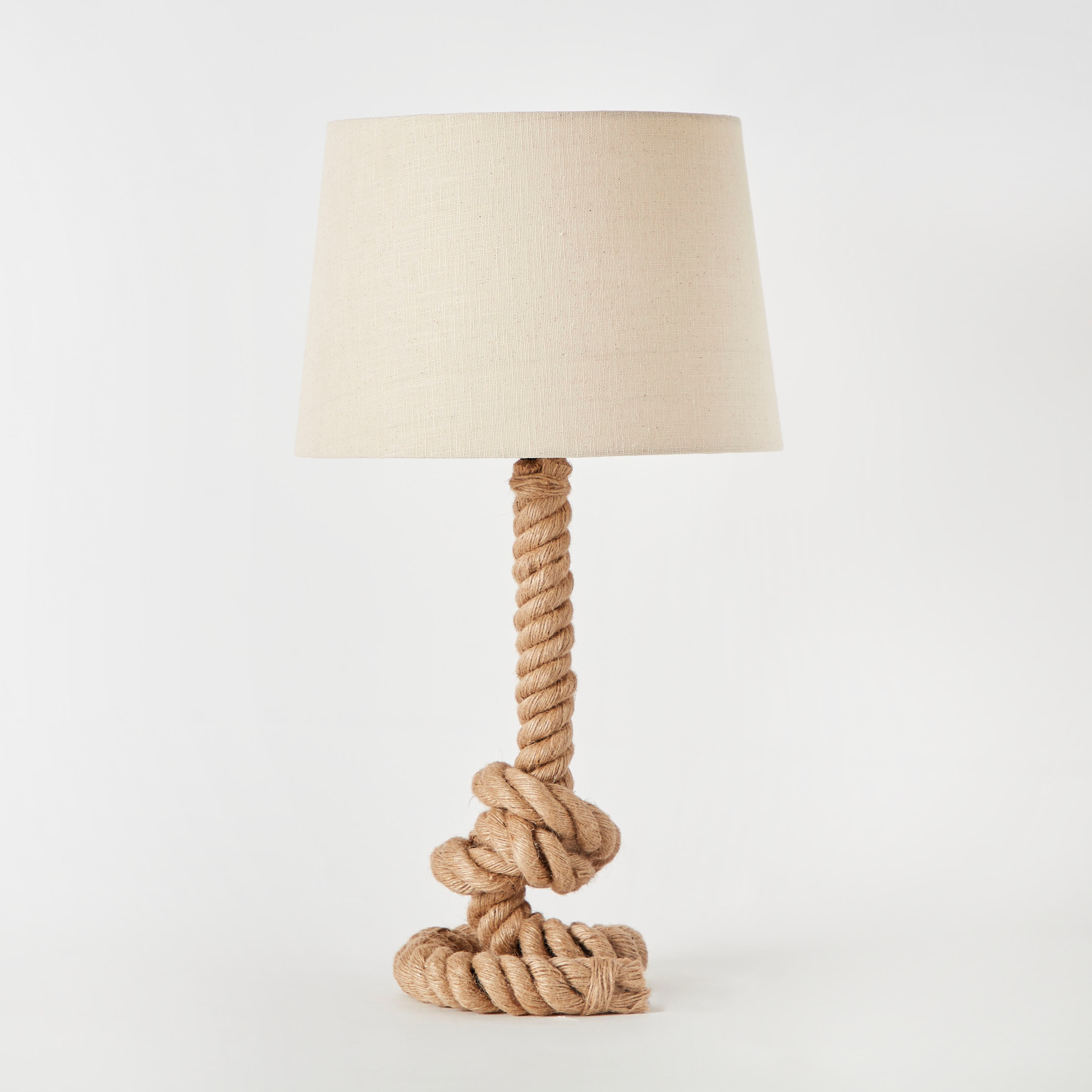 مصباح طاولة حبل بغطاء كتان من ناتشورال - 30x30x53 سم-hbxlivingroom-lighting-tablelamps-image-7