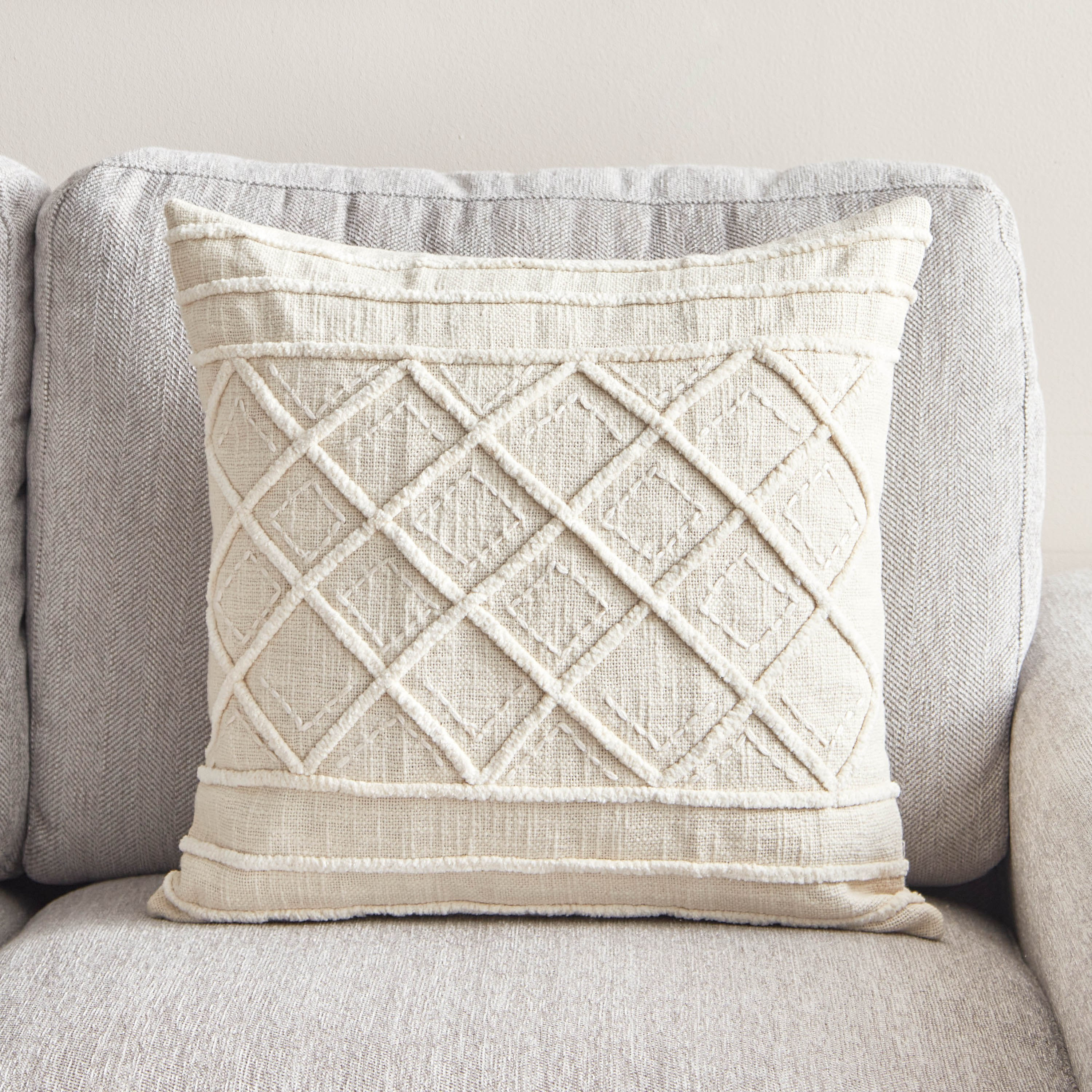 غطاء وسادة سلوب معنقد من دراب - 45x45 سم-hbxhomeware-cushionsandcovers-cushioncovers-image-1