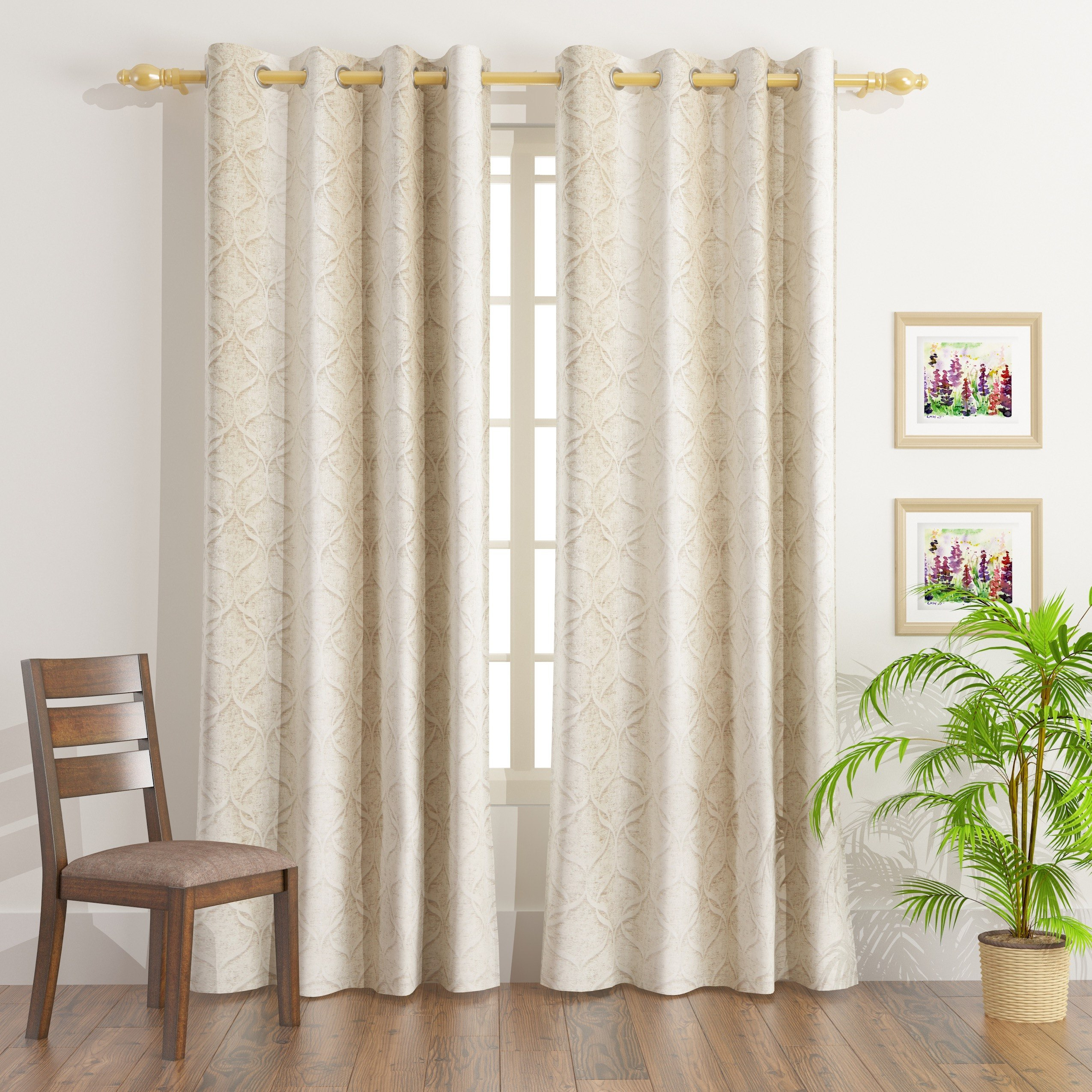 طقم ستائر جاكارد قطعتين من ميلازو دورا - 140x240 سم-hbxhomeware-hbxdecorandfurnishings-image-1