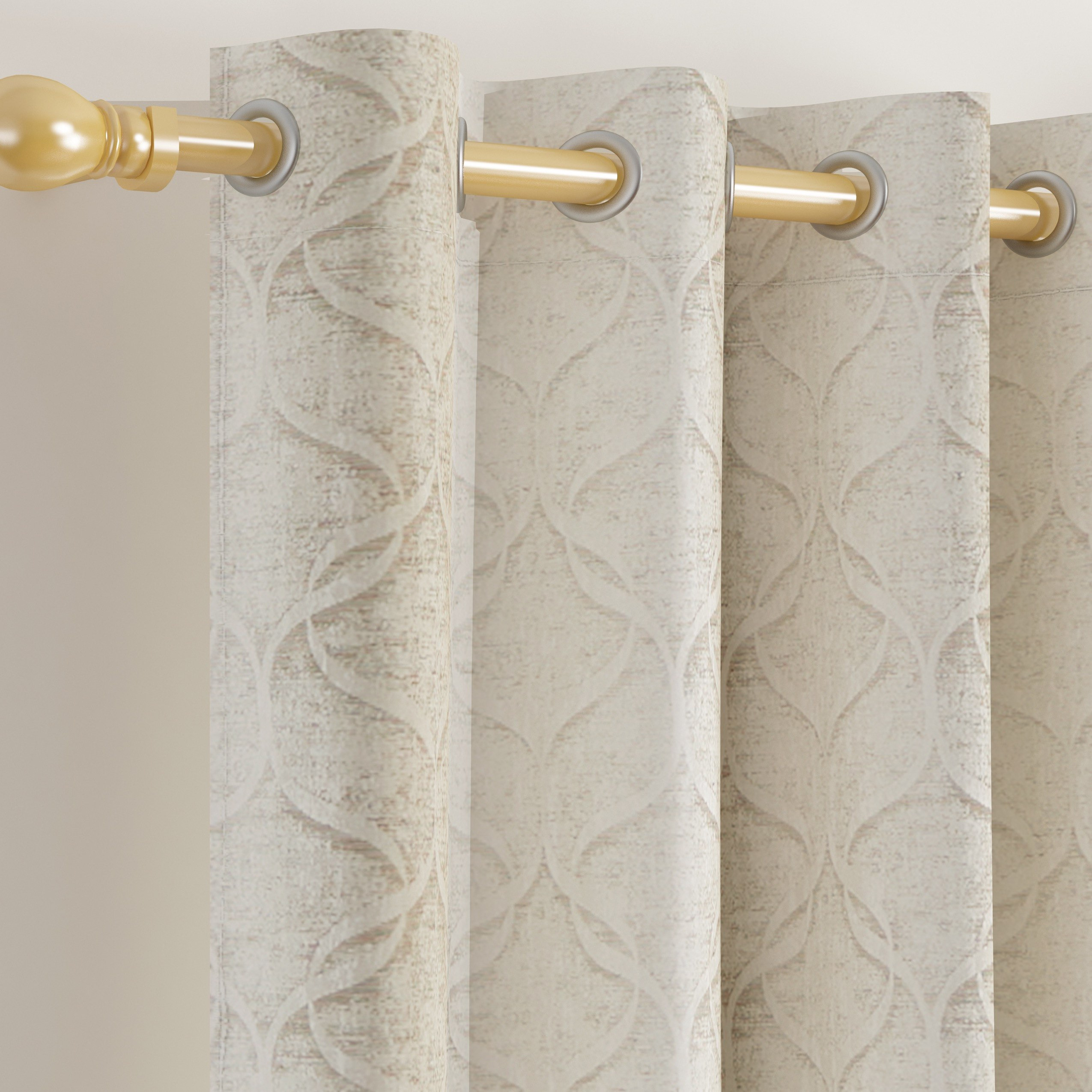 طقم ستائر جاكارد قطعتين من ميلازو دورا - 140x240 سم-hbxhomeware-hbxdecorandfurnishings-image-2