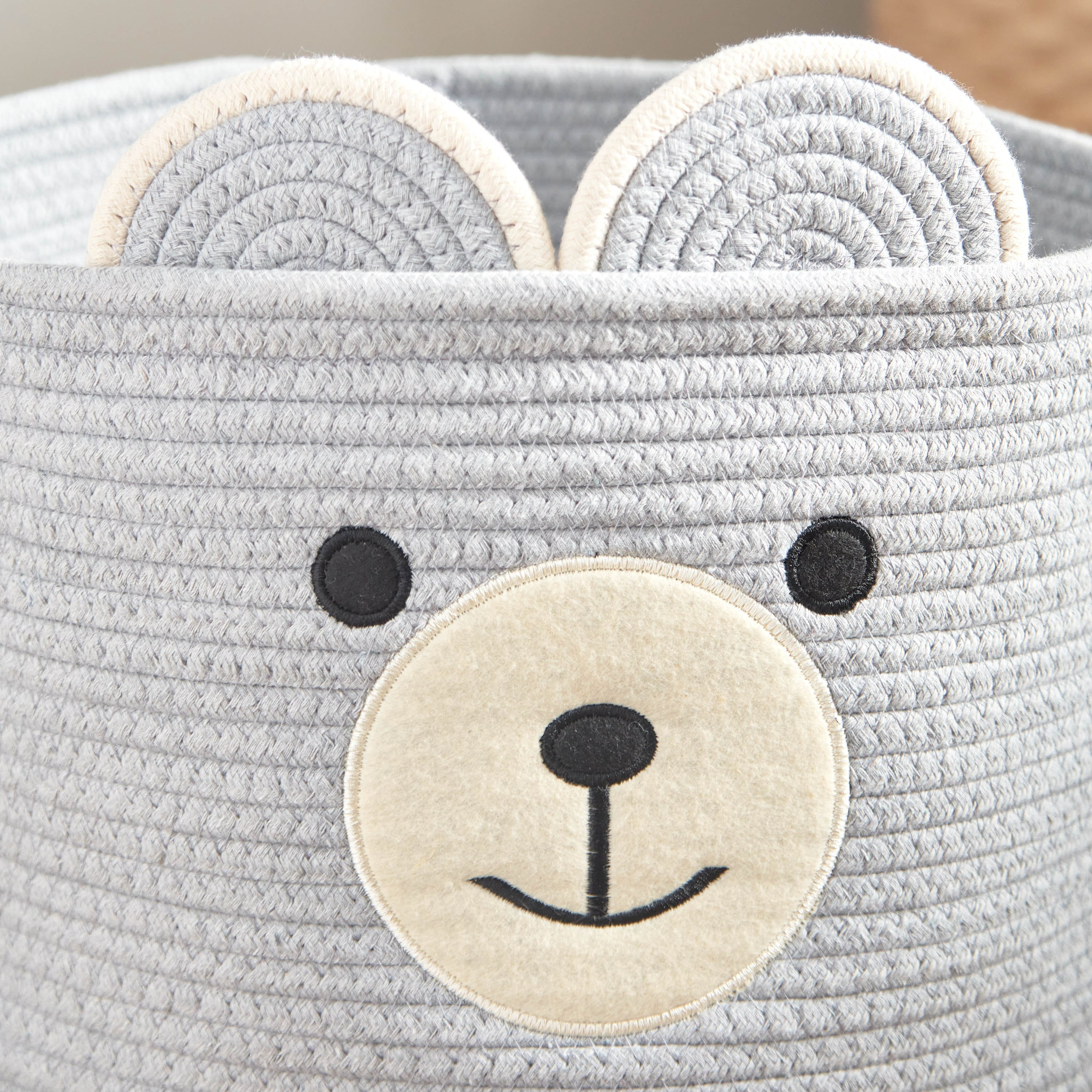 Ron Taurus Puppy Cotton Storage Basket - 32x27 cm-hbxhomeware-hbxkidsandyouth-image-4