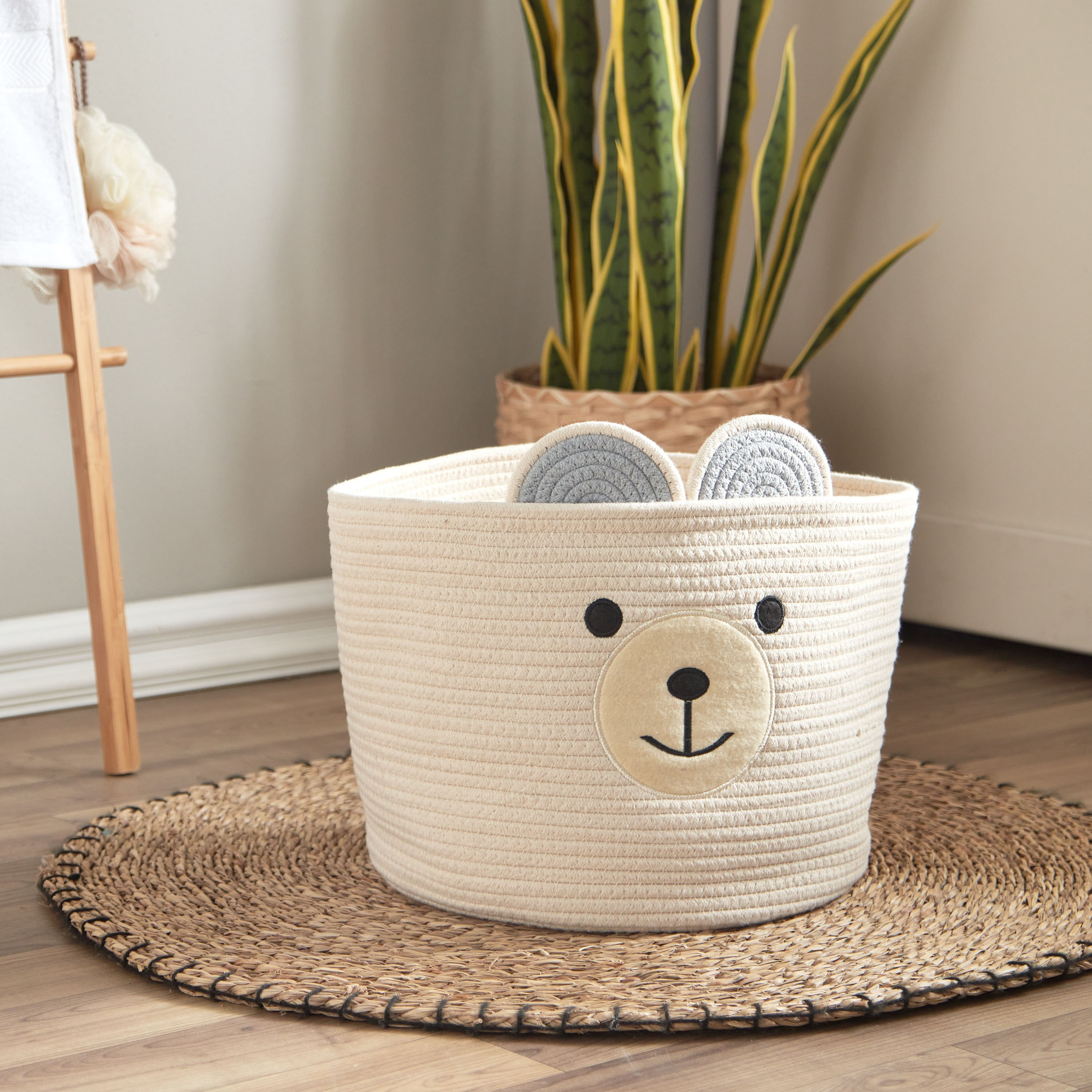 سلة تخزين قطن من رون - 32x27 سم-hbxhomeware-hbxkidsandyouth-image-1