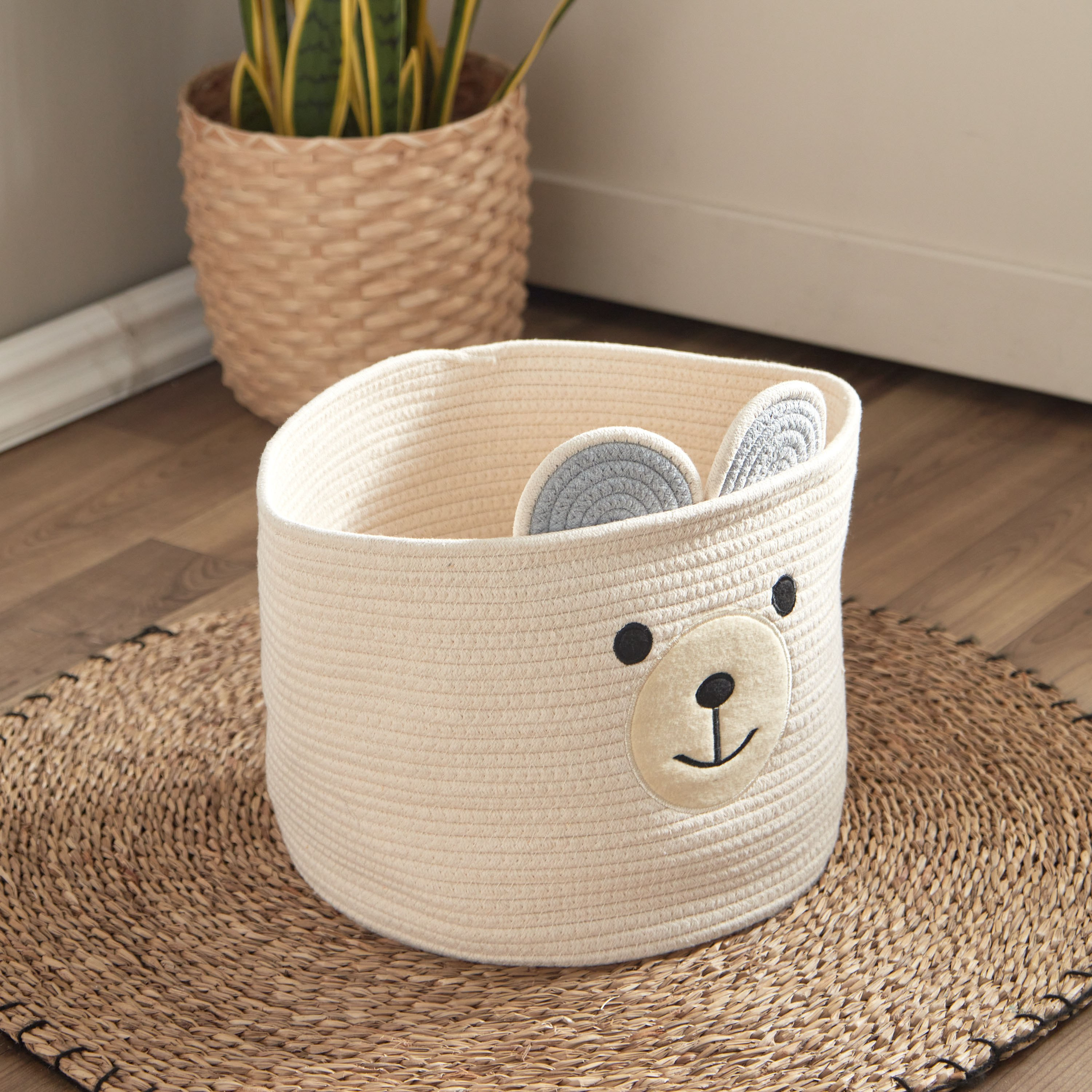 سلة تخزين قطن من رون - 32x27 سم-hbxhomeware-hbxkidsandyouth-image-2