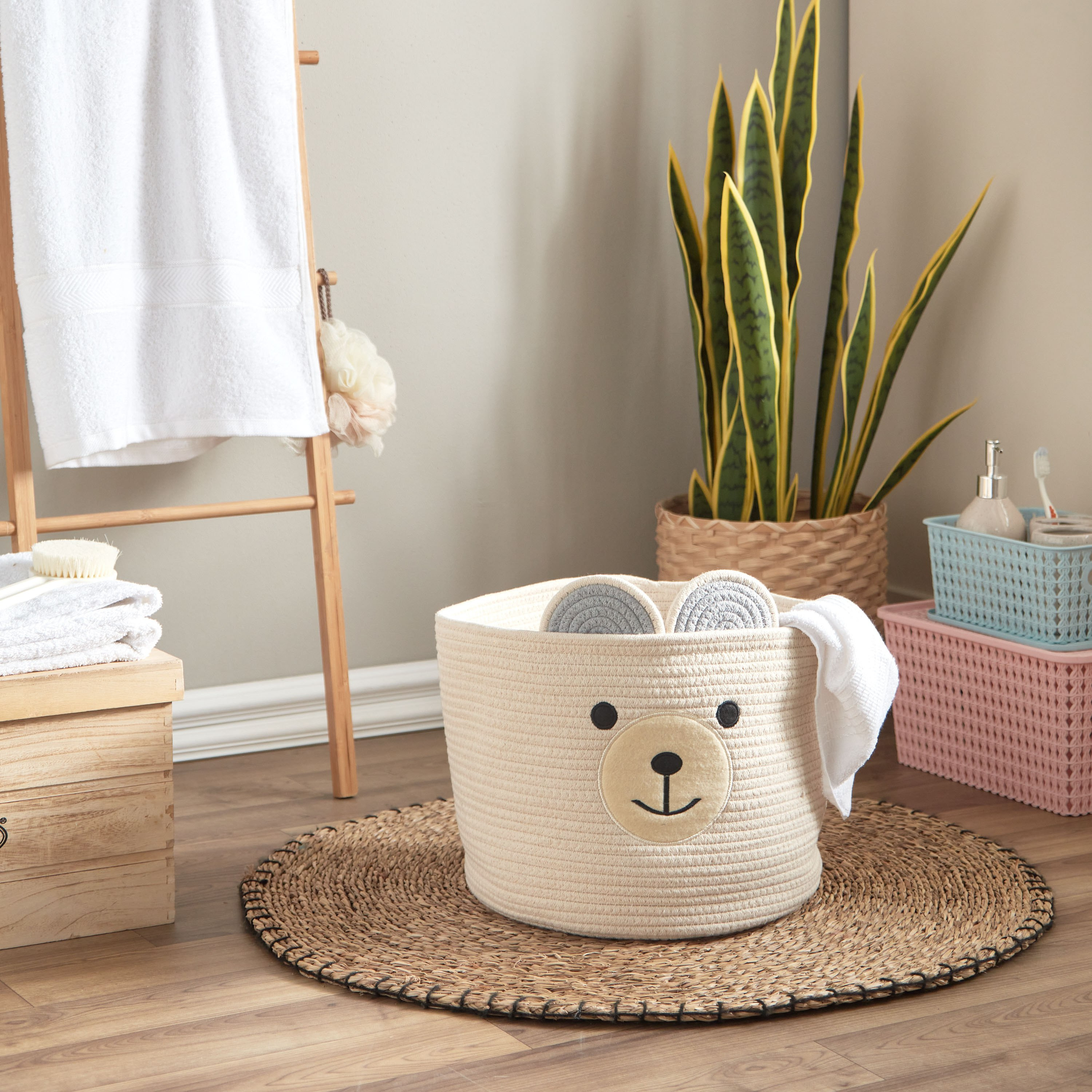 سلة تخزين قطن من رون - 32x27 سم-hbxhomeware-hbxkidsandyouth-image-5
