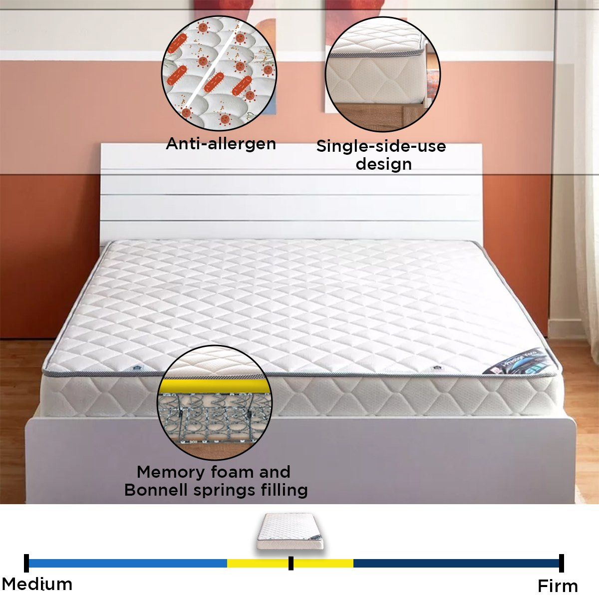 مرتبة كينج بنوابض حلزونية وميموري فوم من سليب نيست آي بريستيج فيسكو لوكس - 180x200x25 سم -hbxfurniture-mattresses-king-image-10
