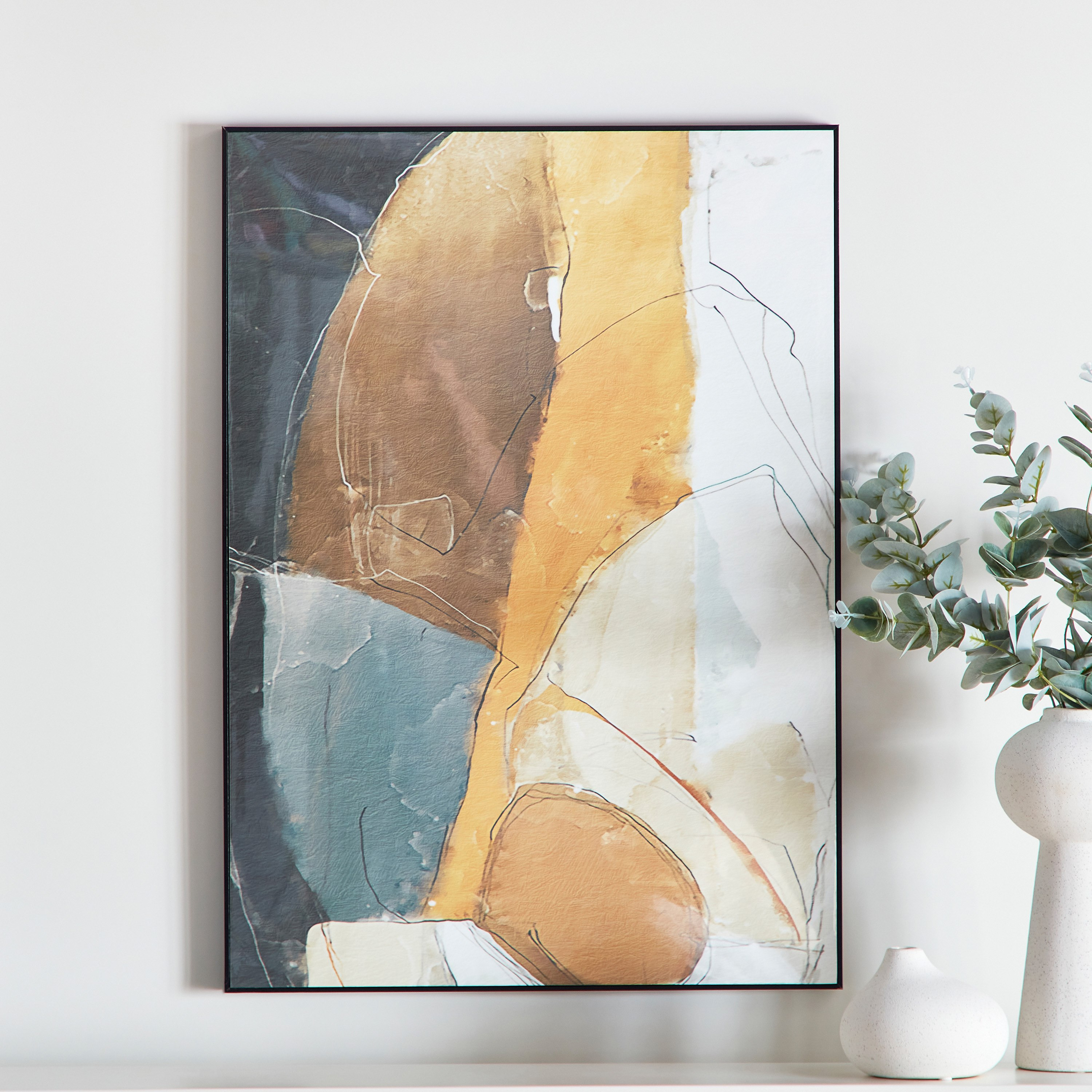 لوحة مؤطّرة بارزة الملمس بسطح لامع من كيشا - 50x70 سم-hbxhomeware-hbxdecorandfurnishings-image-1