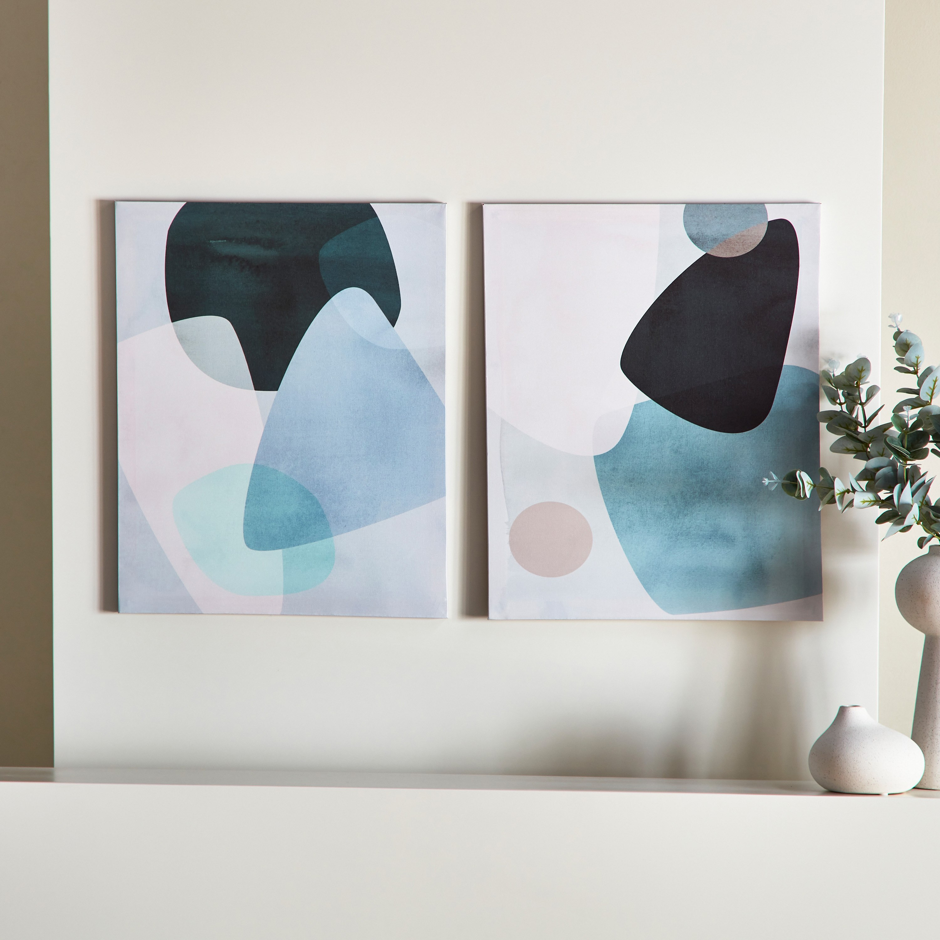طقم زينة حائط تجريدية قطعتين من كيشا - 40x50 سم-hbxhomeware-hbxdecorandfurnishings-image-1