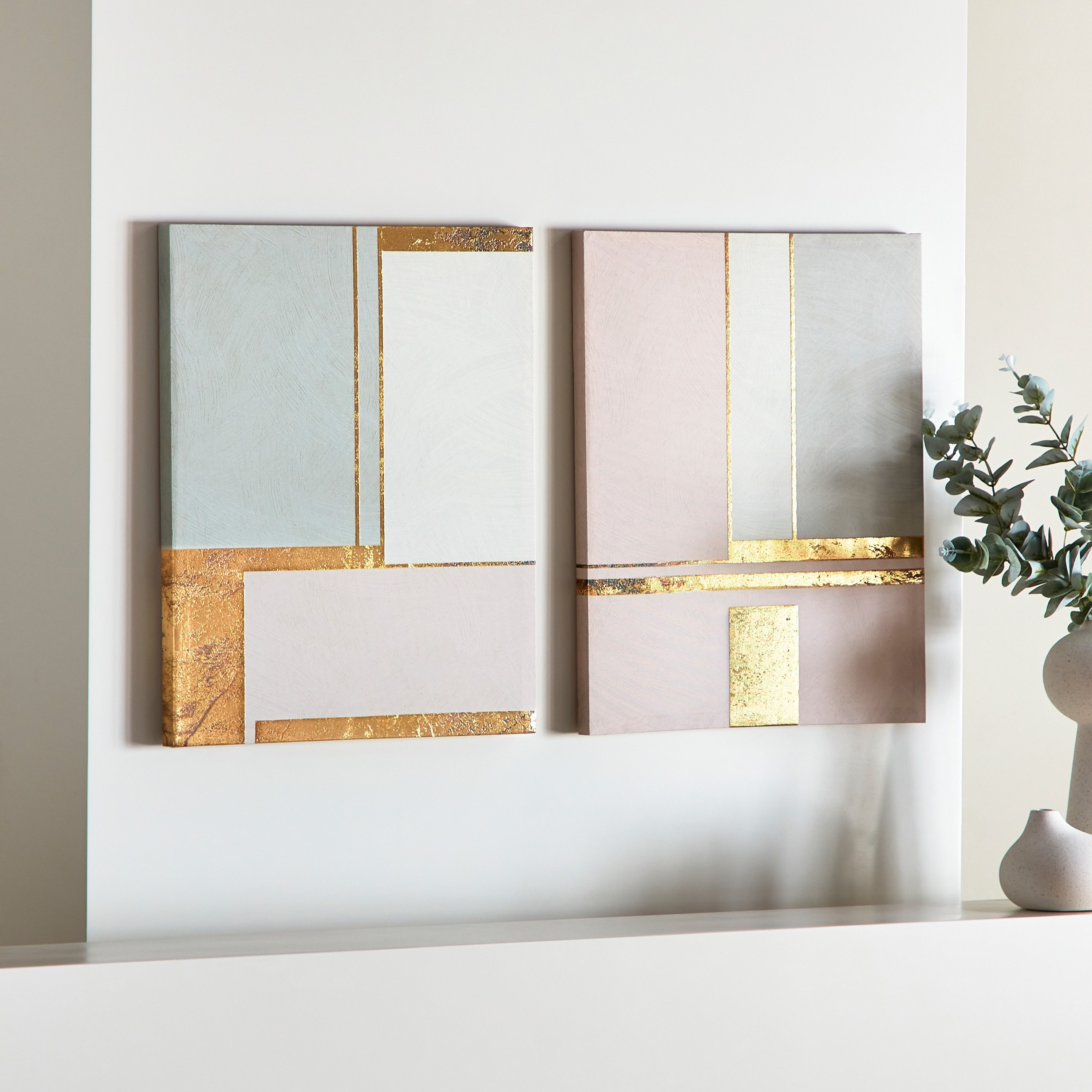 طقم زينة حائط مؤطرة قطعتين من كيشا - 32x42 سم-hbxhomeware-hbxdecorandfurnishings-image-2