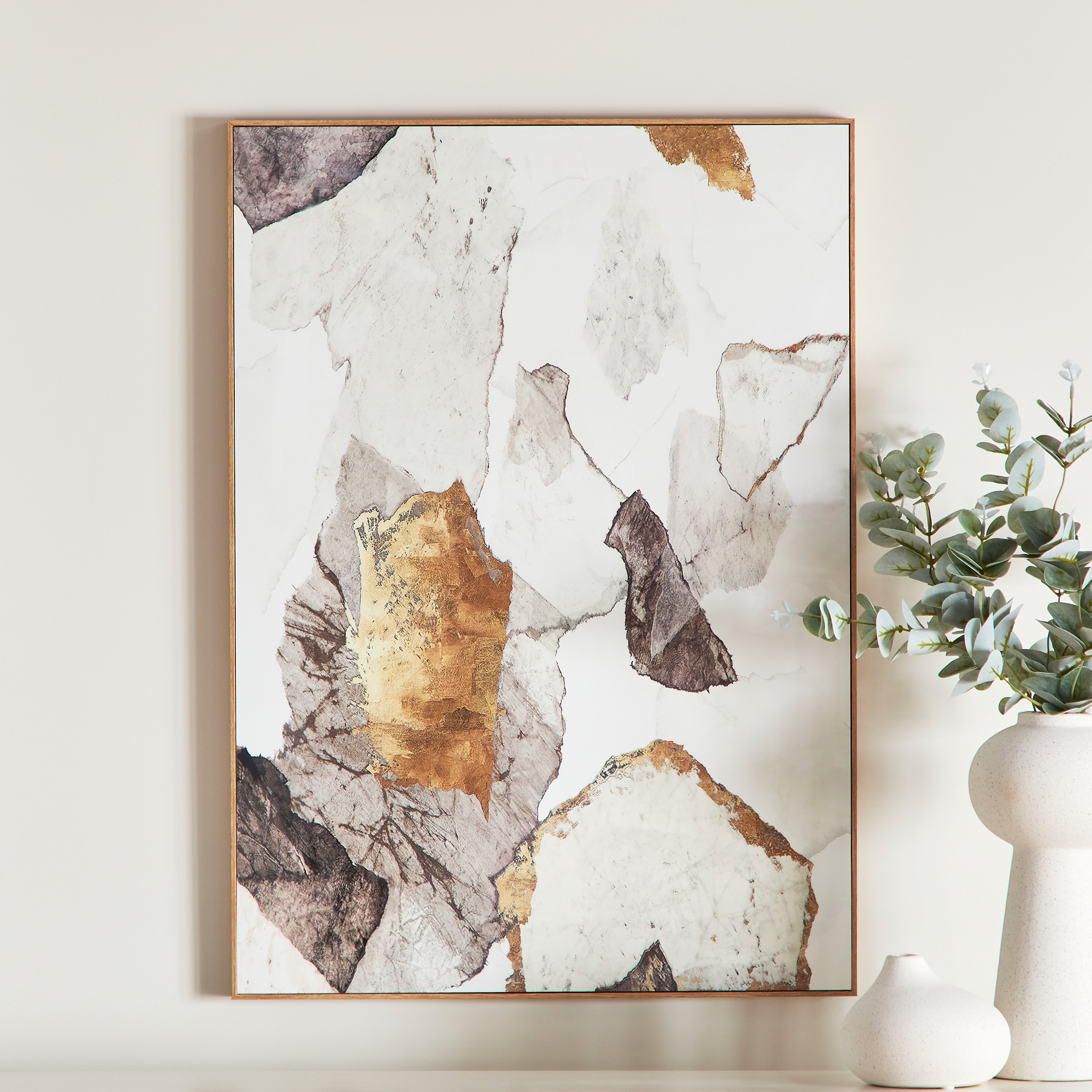 زينة حائط تجريدية بسطح لامع من كيشا - 50x70 سم-hbxhomeware-hbxdecorandfurnishings-image-1