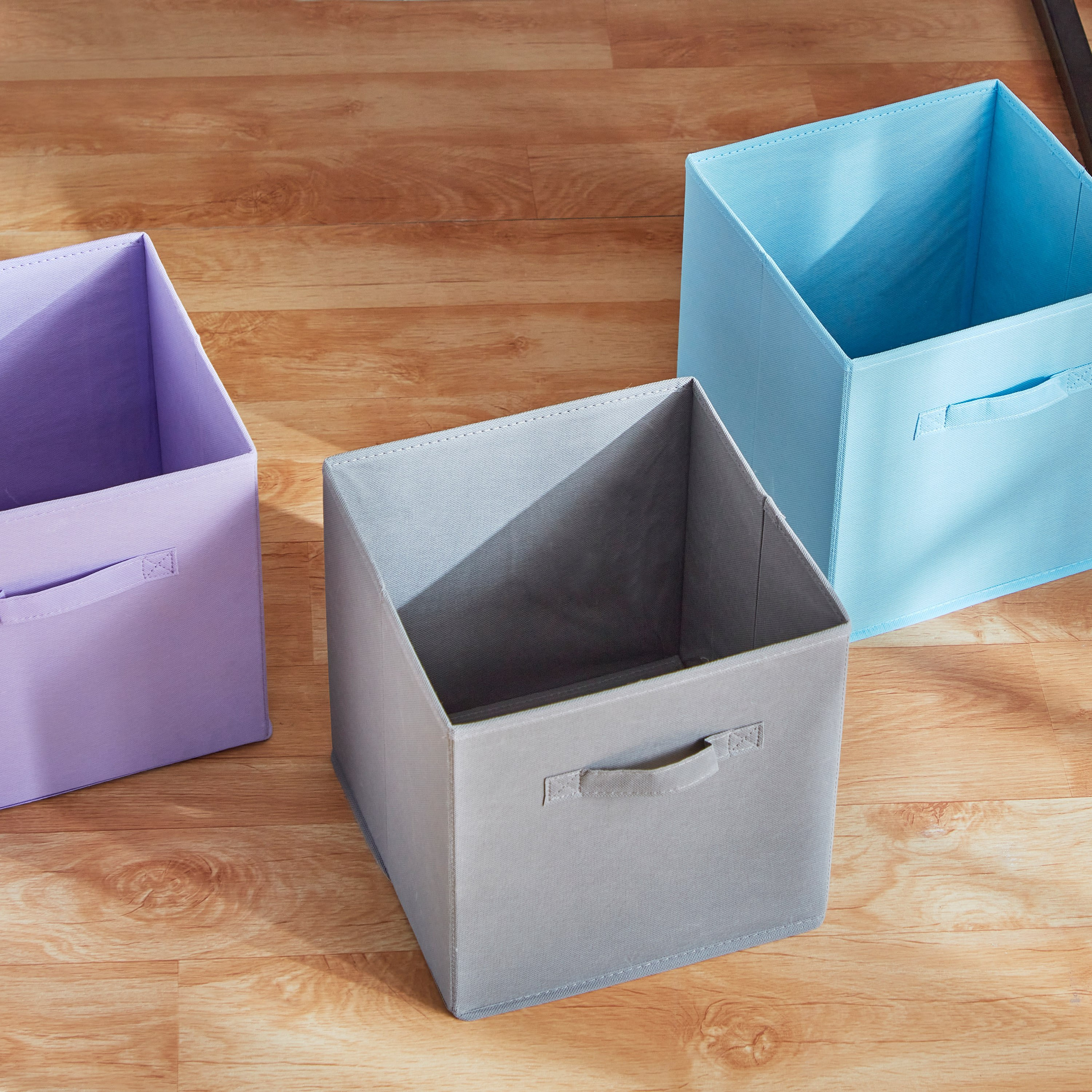 طقم صندوق تخزين قماش 3 قطع من رون كانديس - 27.3x27.3x27.9 سم-hbxbedroom-bedroomaccessories-bedroomstorage-image-2