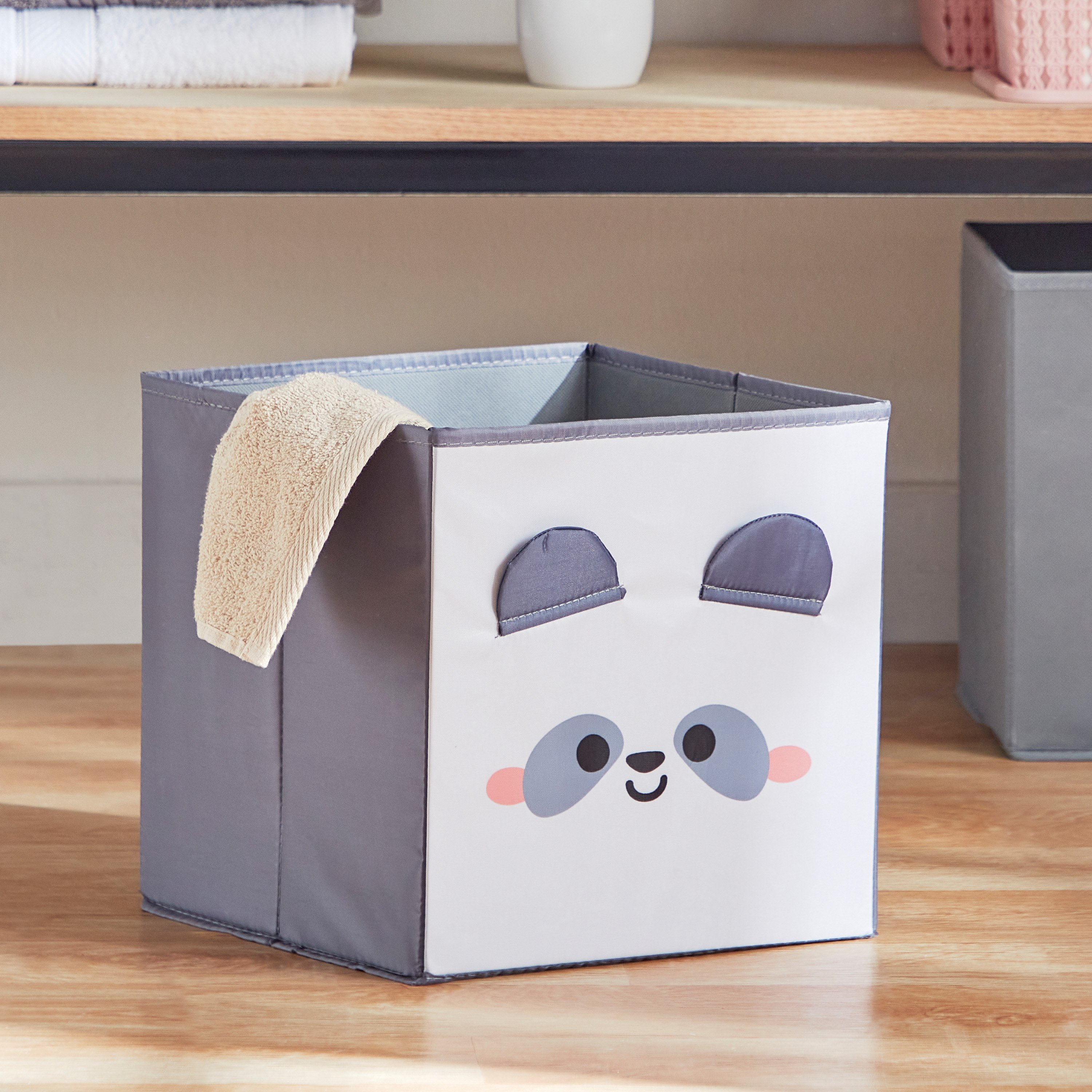 صندوق تخزين قماش بتصميم الدب تيدي من رون كانديس - 27.3x27.3x27.9 سم-hbxhomeware-hbxkidsandyouth-image-1