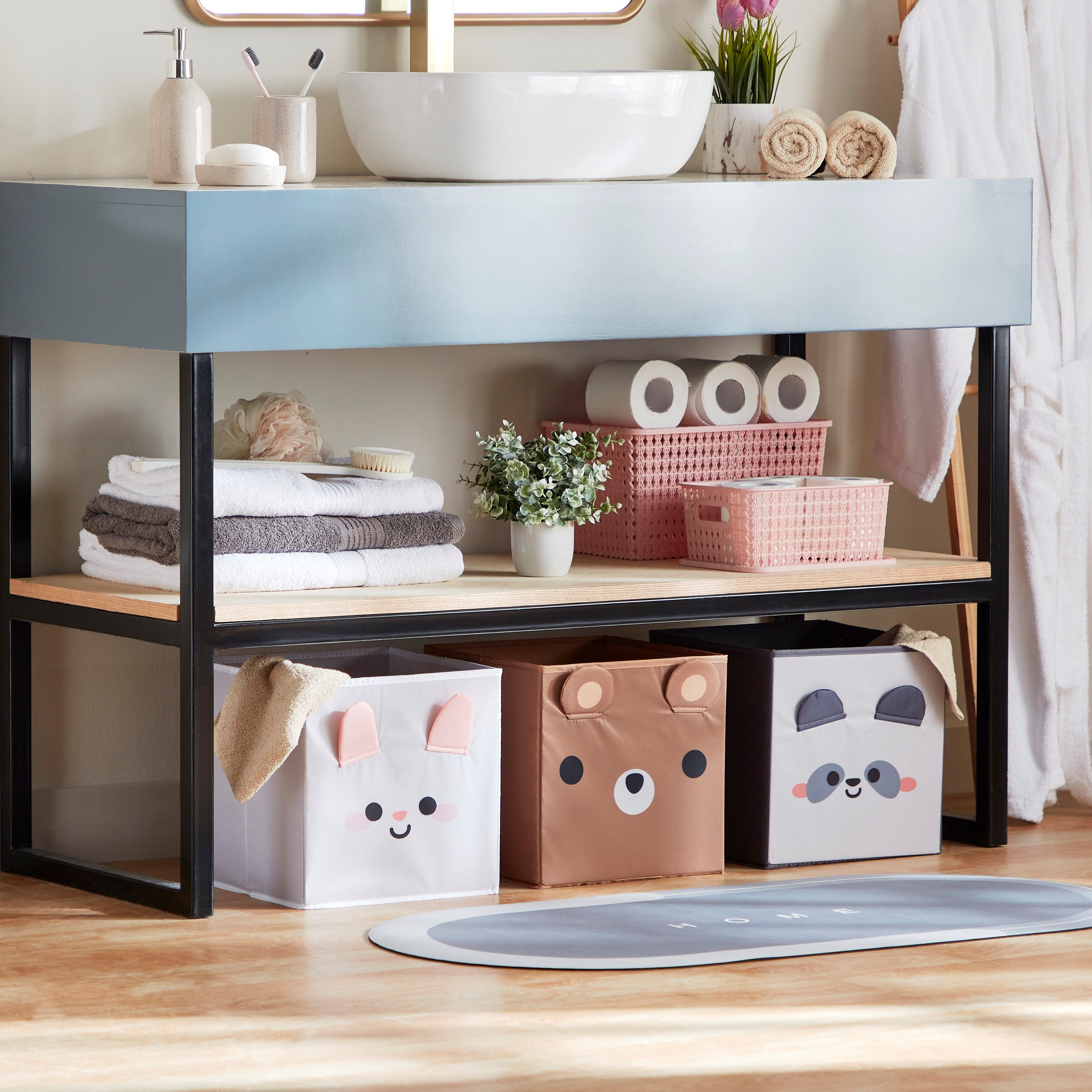 صندوق تخزين قماش بتصميم دب من رون كانديس - 27.3x27.3x27.9 سم-hbxhomeware-hbxkidsandyouth-image-5