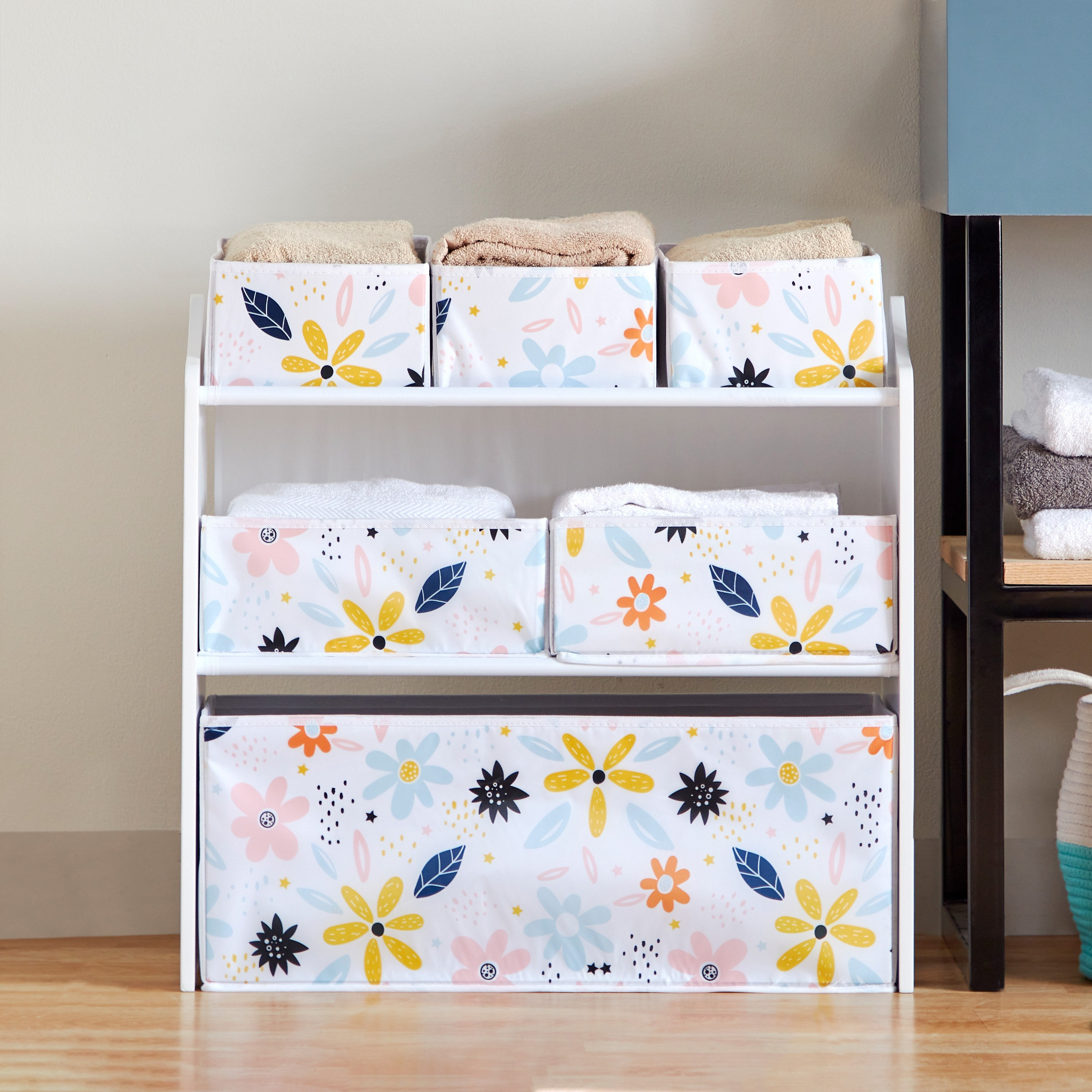 رف تخزين قماش مع 6 صناديق كانديس فلور باور من هيرميون - 63 × 30 × 60 سم-hbxhomeware-hbxkidsandyouth-image-2