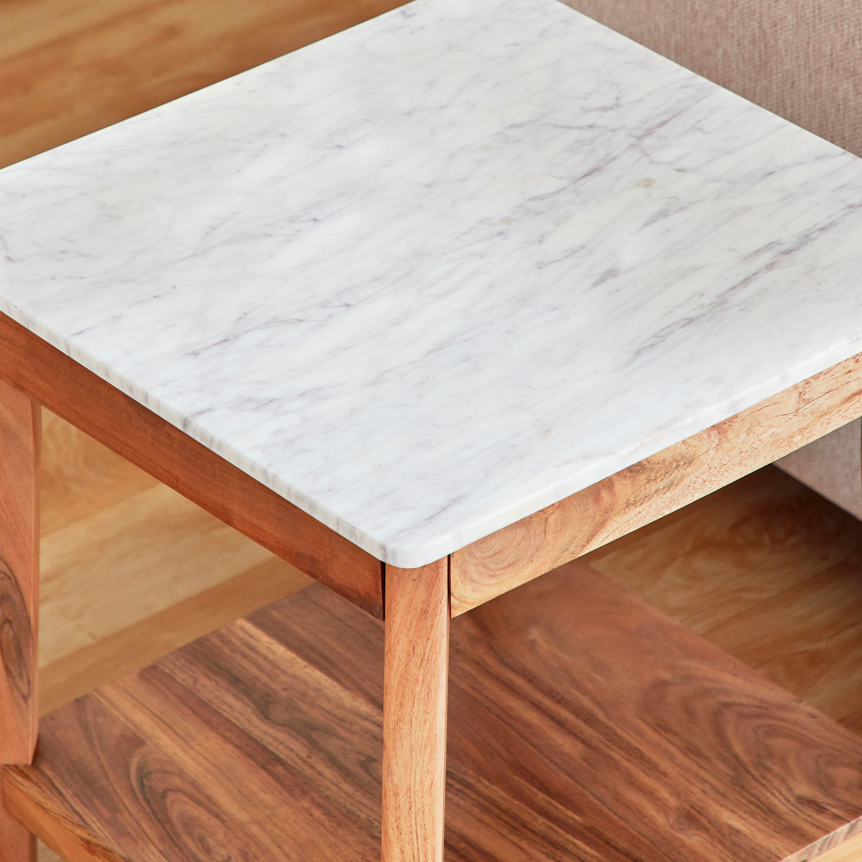 Cavon Midtown Genuine Marble Top End Table with Solid Wood Base-hbxfurniture-livingroom-endtables-image-9