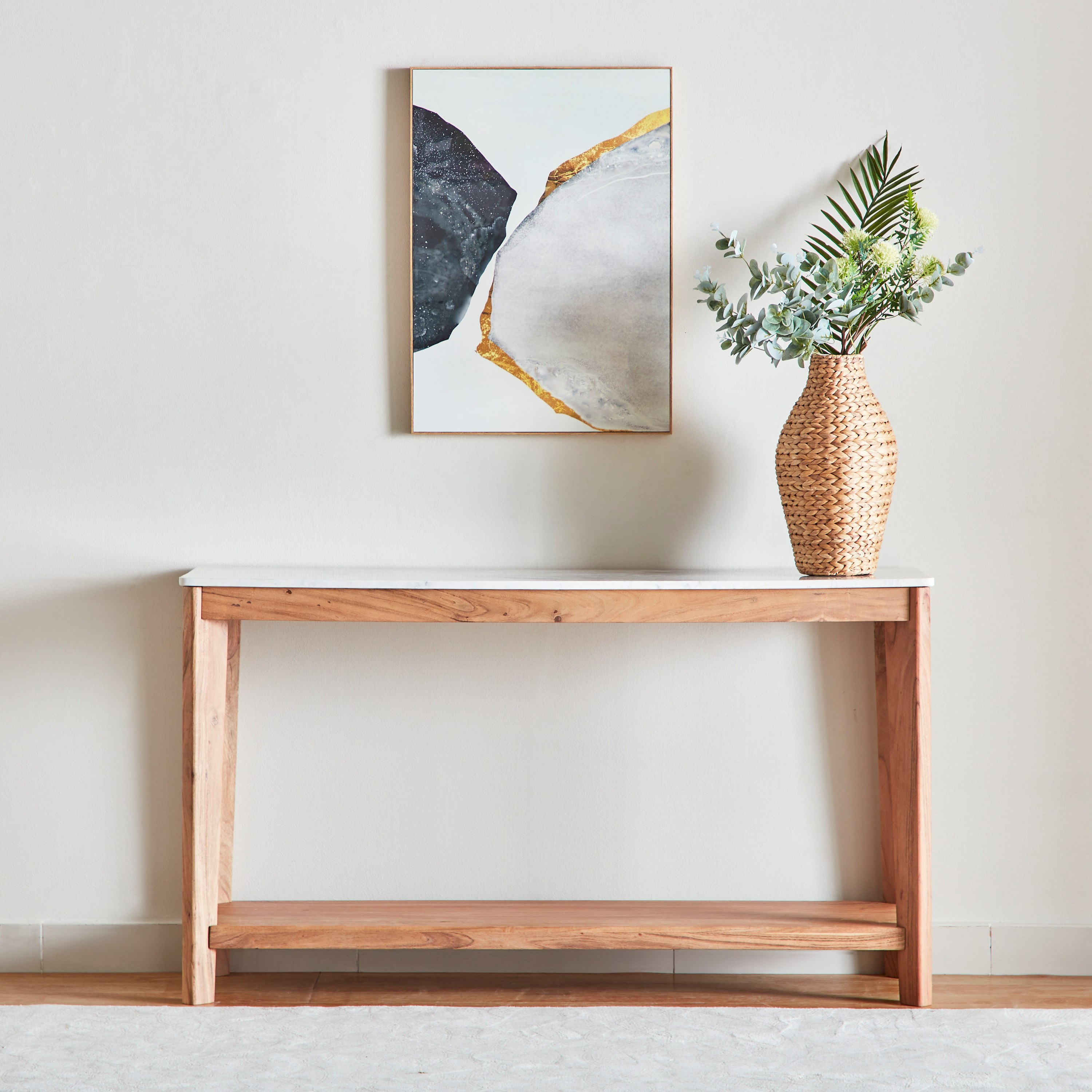 Cavon Midtown Genuine Marble Top Console Table with Solid Wood Base-hbxfurniture-tablesandstands-consoletables-image-7