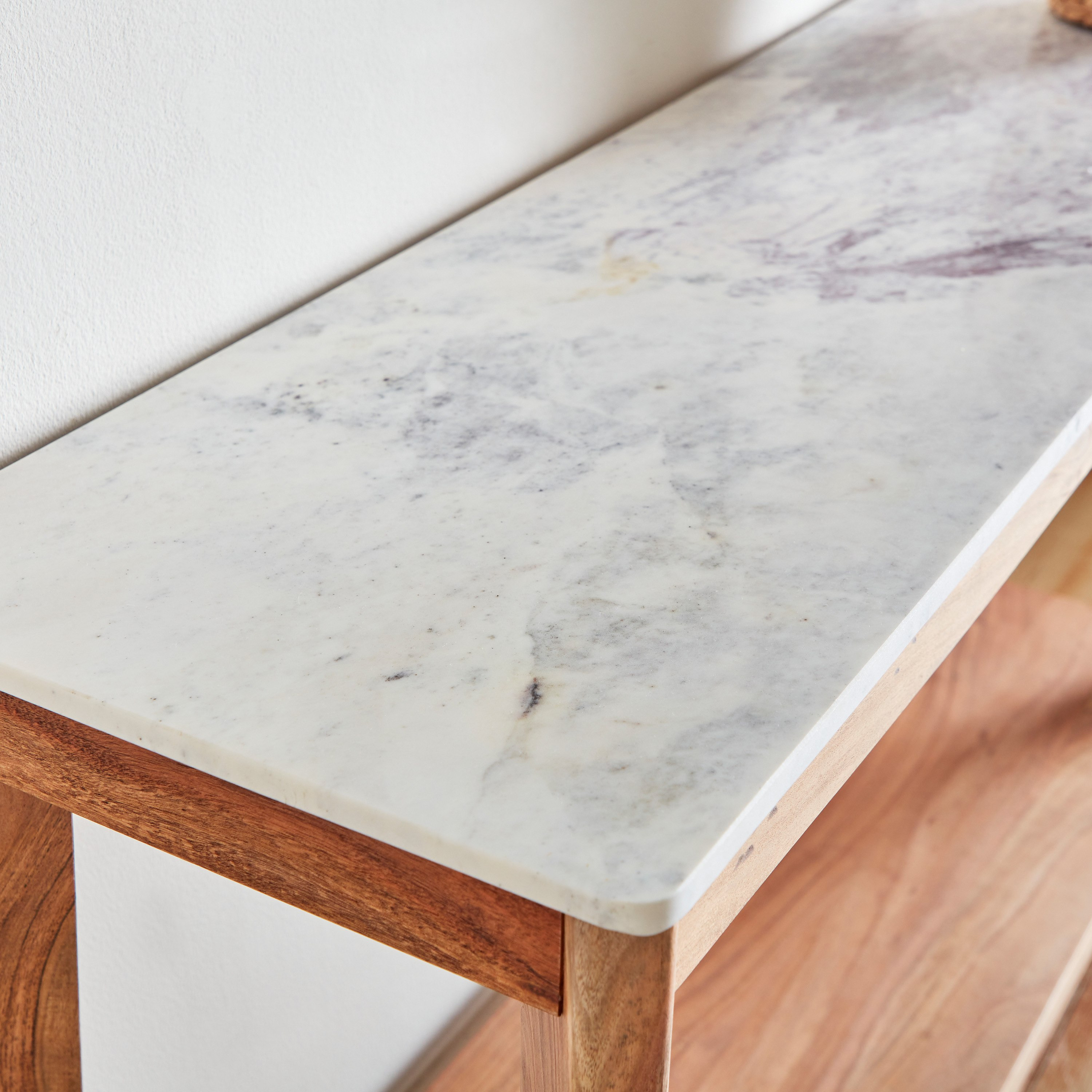Cavon Midtown Genuine Marble Top Console Table with Solid Wood Base-hbxfurniture-tablesandstands-consoletables-image-8