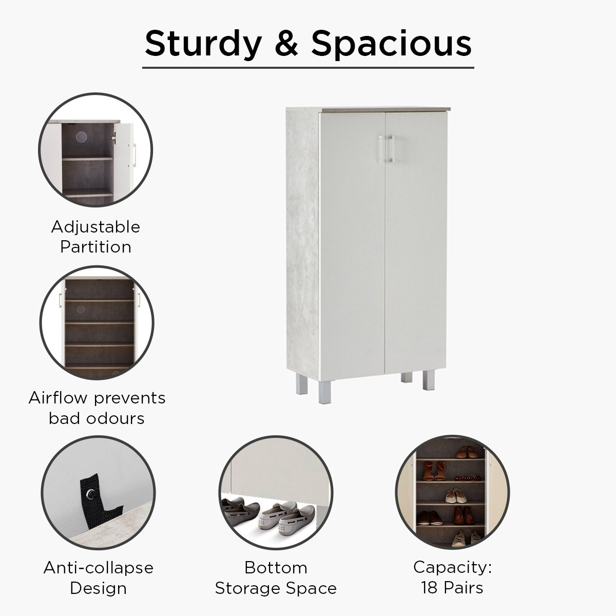 Patara Tall 18-Pair Multipurpose Shoe Rack with 2 Doors-hbxbedroom-shoecabinetsandracks-image-2
