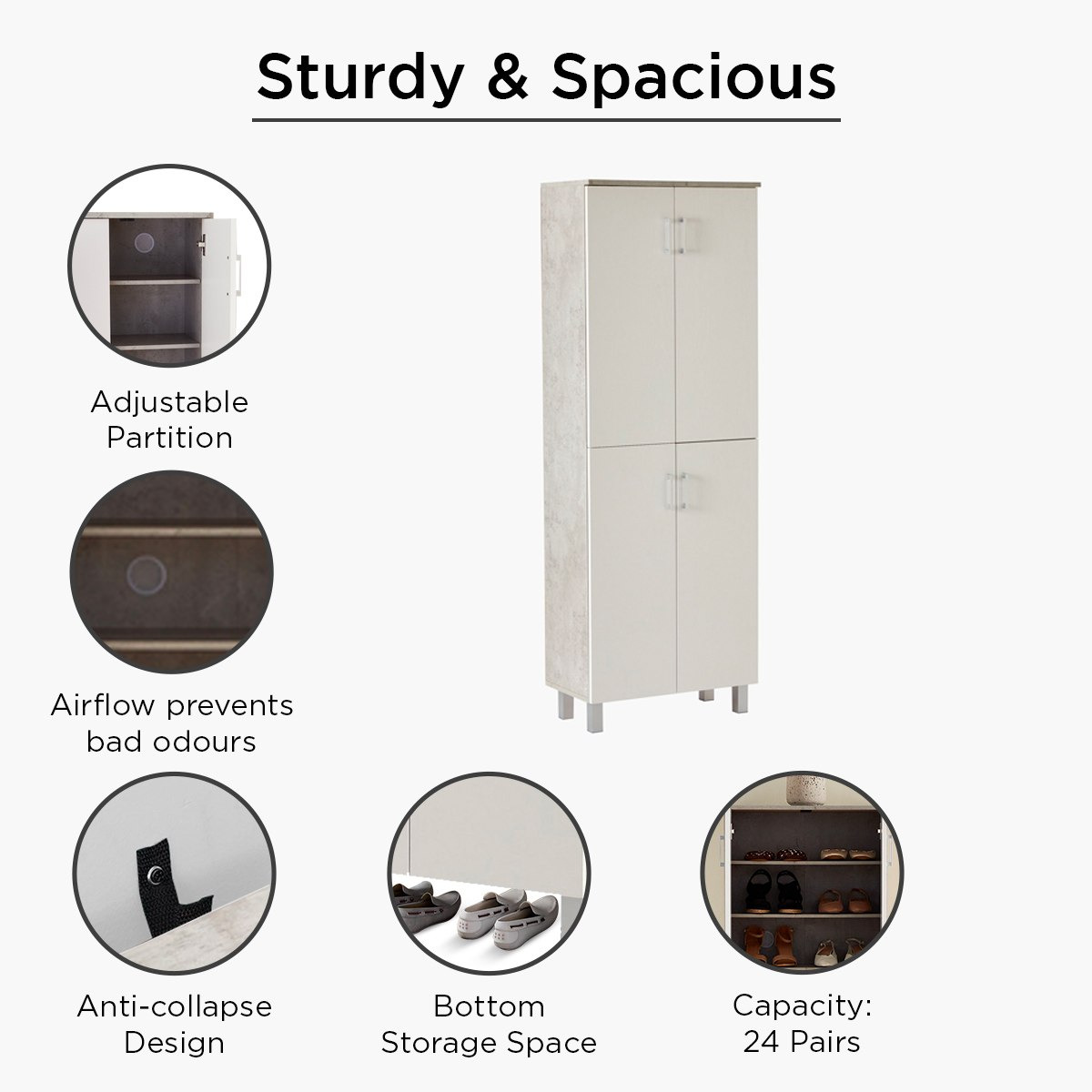 Patara Tall 24-Pair Multipurpose Shoe Rack with 4 Doors-hbxbedroom-shoecabinetsandracks-image-2