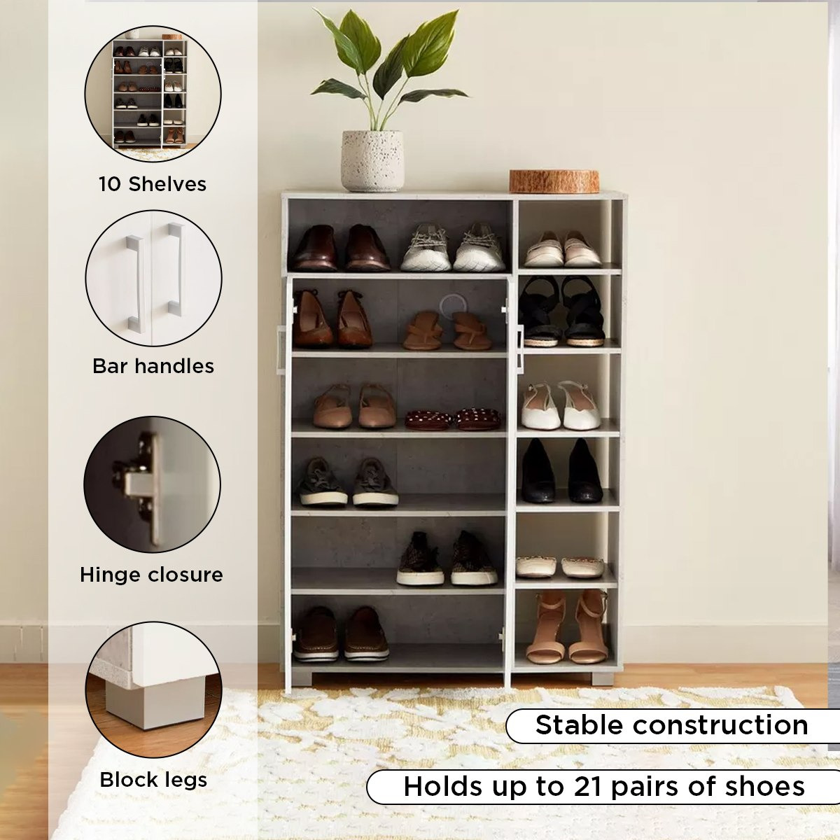 21 pair shoe rack sale