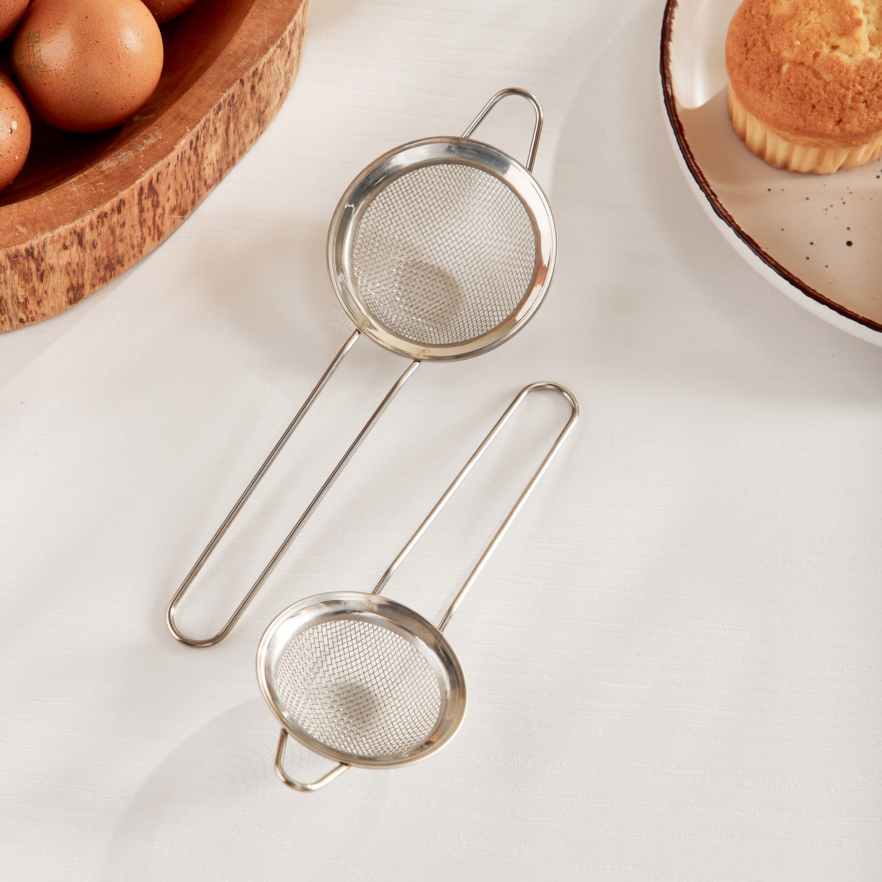 طقم مصفاة شاي معدن قطعتين - 15x6x5 سم-hbxhomeware-hbxkitchen-image-1