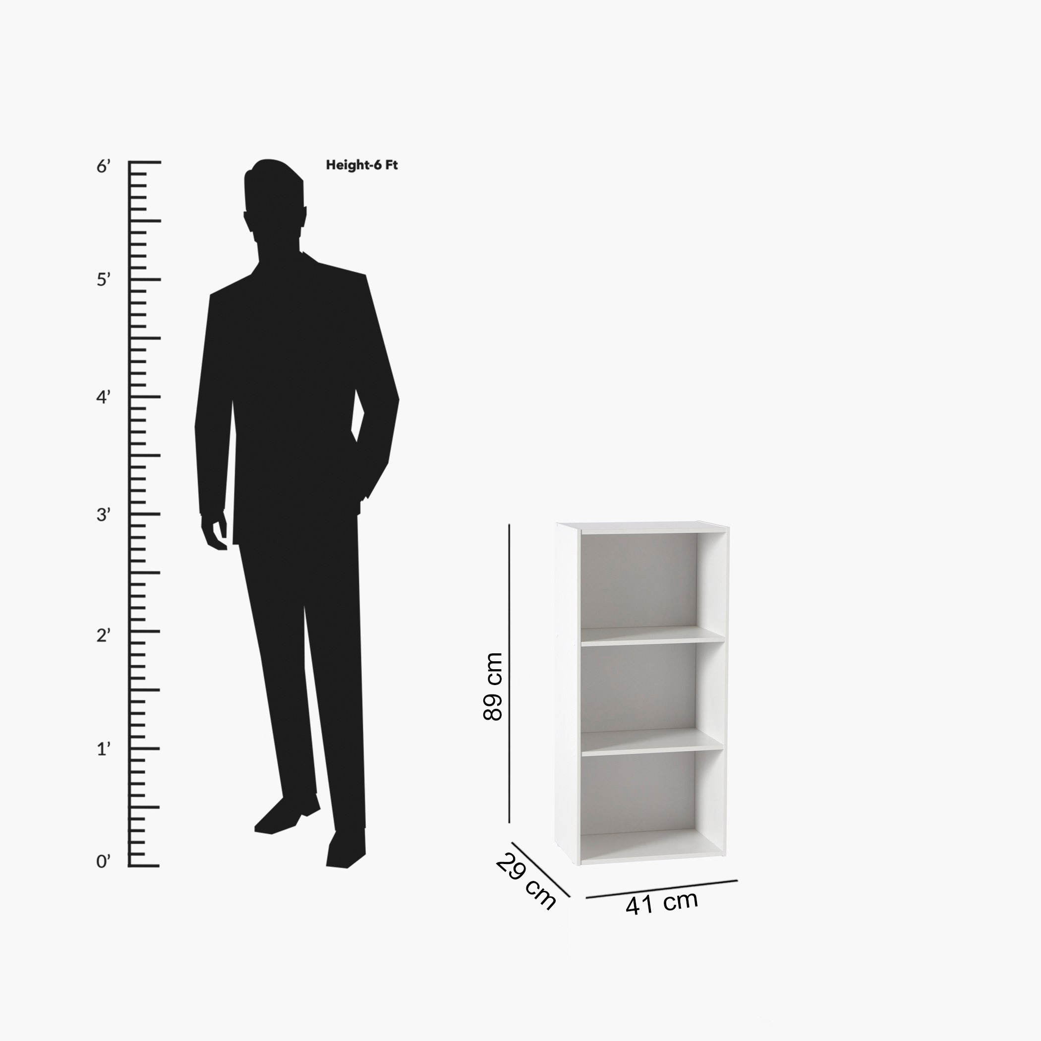 Vanilla Junior 3-Tier Bookcase-hbxfurniture-office-bookcases-image-10