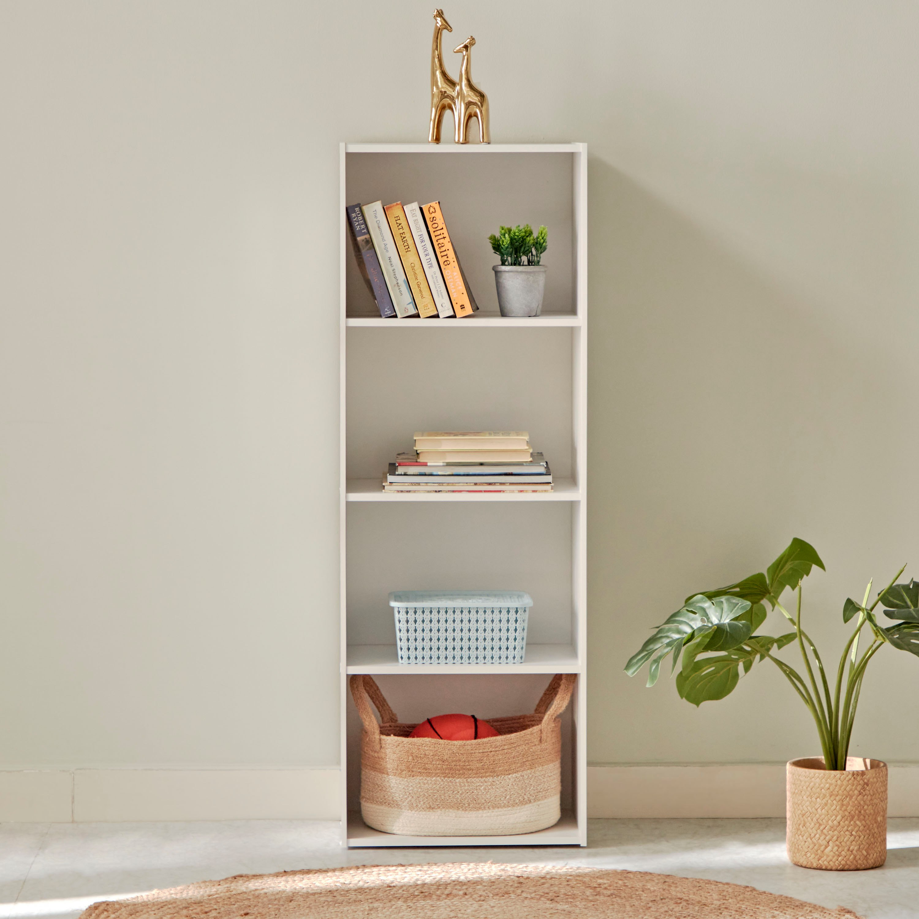 Vanilla Junior 4-Tier Bookcase-hbxfurniture-office-bookcases-image-2