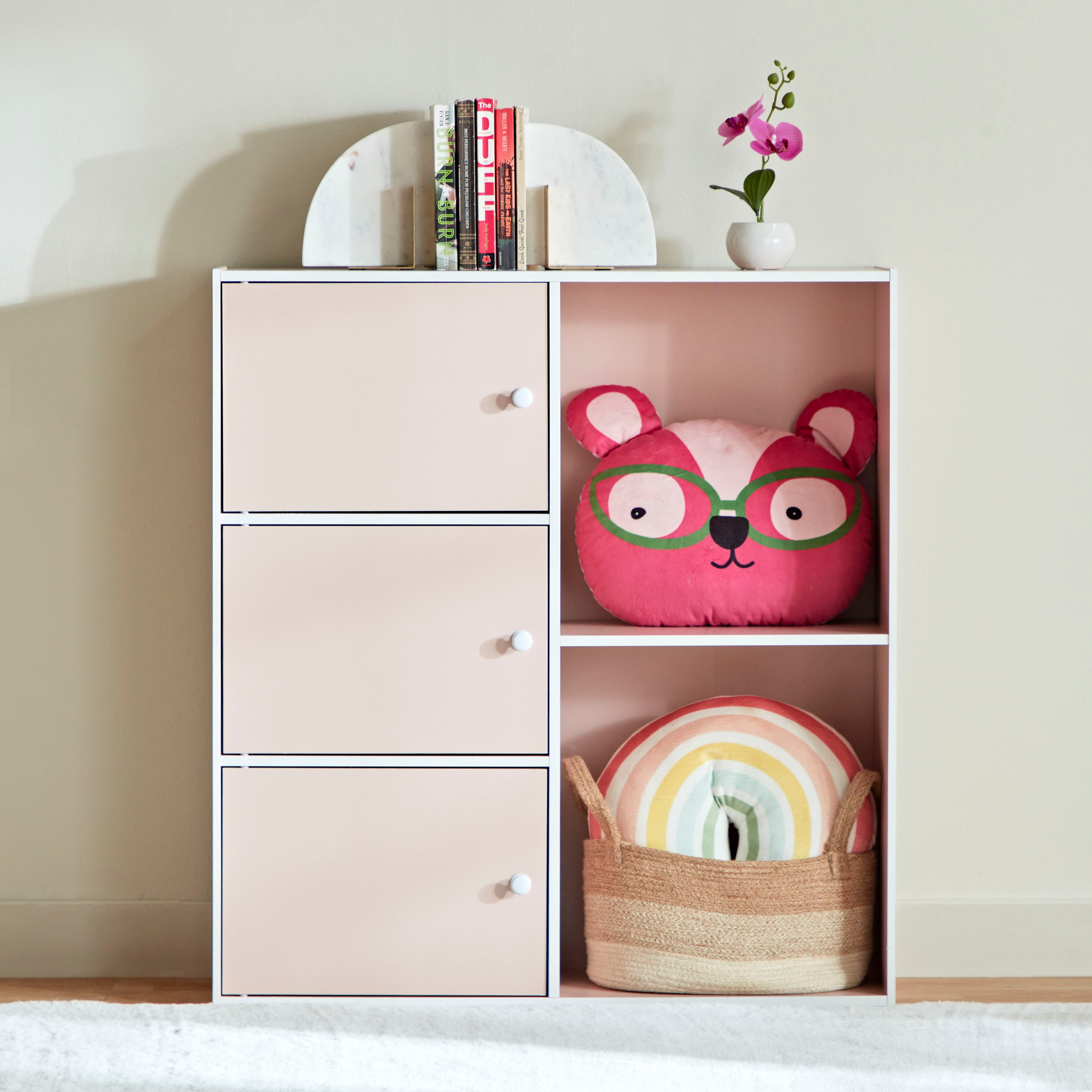 Vanilla Junior 3-Door Storage Unit with 2 Open Shelves-PROMO_HB_KSA_HBX10_190925-image-2
