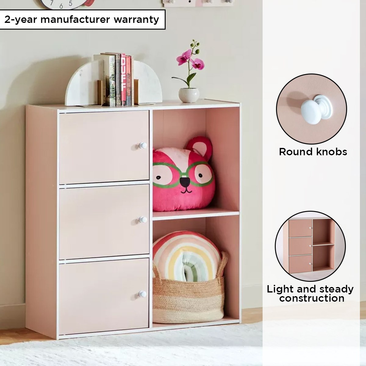 Vanilla Junior 3-Door Storage Unit with 2 Open Shelves-PROMO_HB_KSA_HBX10_190925-image-4