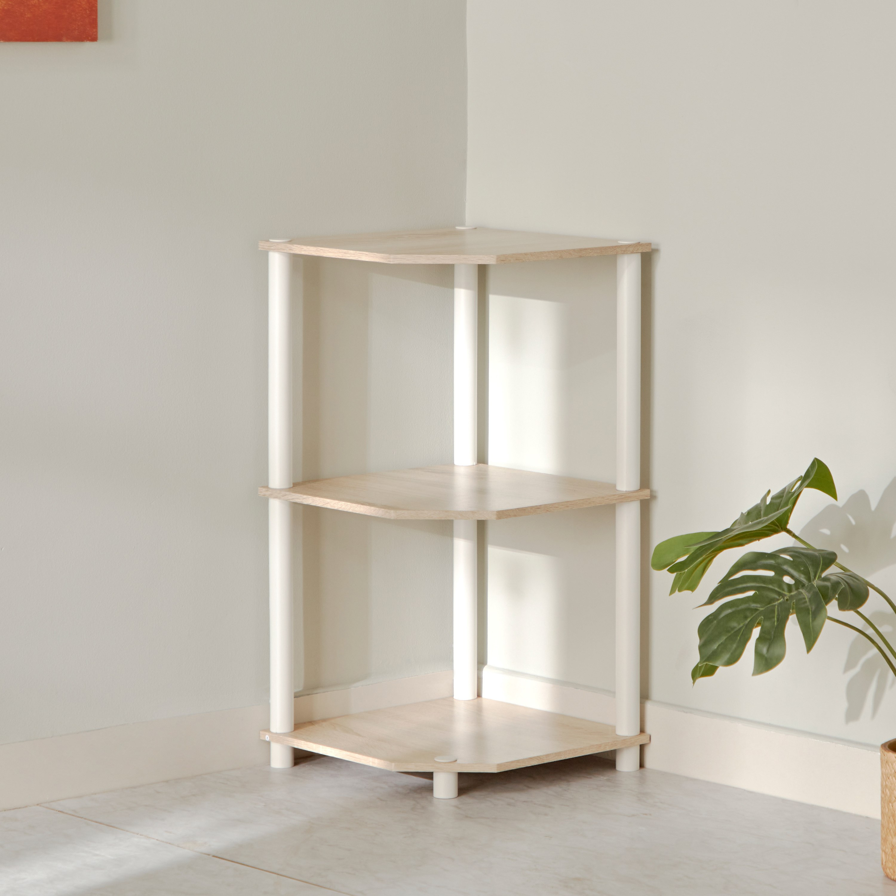 رف ركني 3 طوابق من بيج-hbxfurniture-office-bookcases-image-2