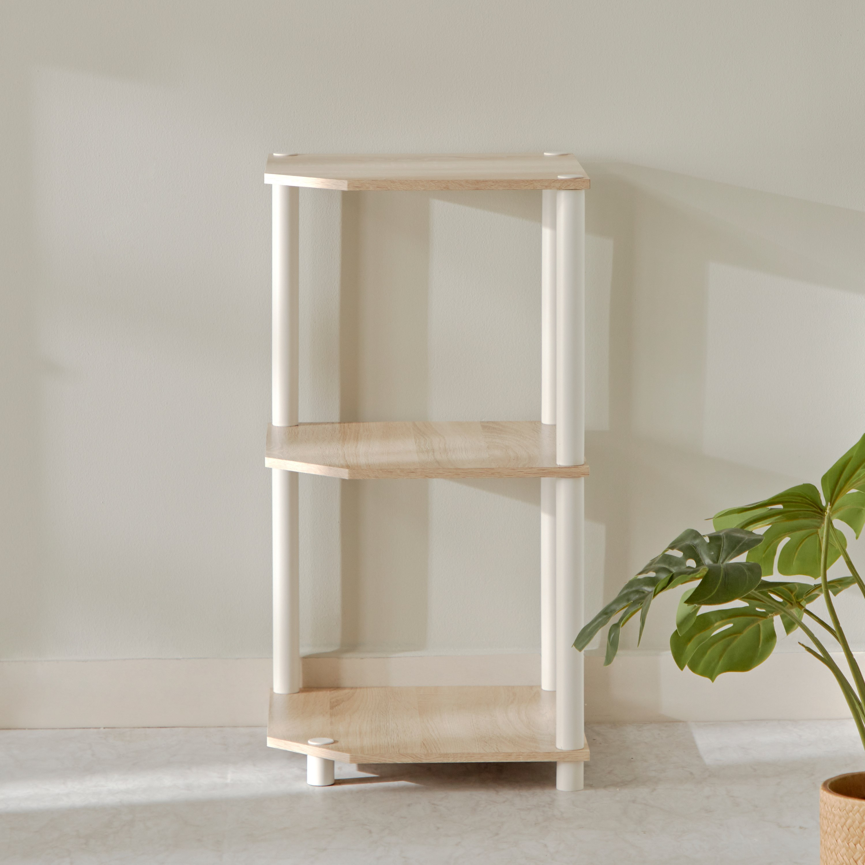 رف ركني 3 طوابق من بيج-hbxfurniture-office-bookcases-image-3